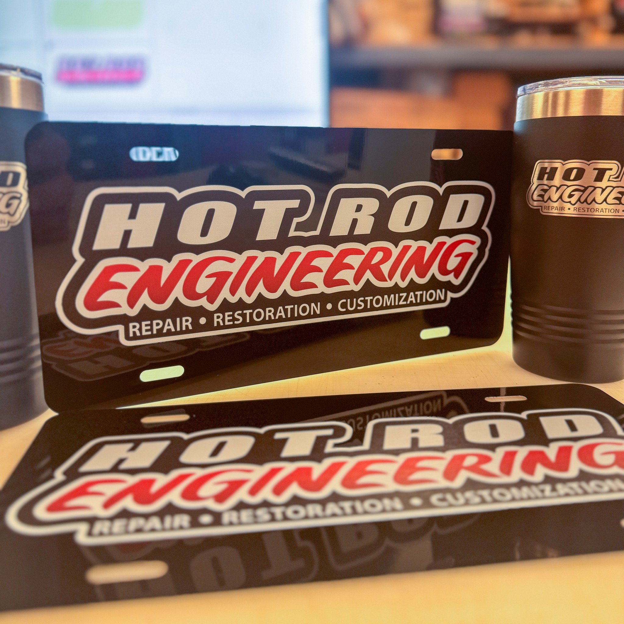 Need some custom swag? 👀🔥
We&rsquo;ve been busy printing custom license plates and engraving tumblers&mdash;and they&rsquo;re looking clean! Whether it&rsquo;s for your business, an event, or just because you want something cool and custom, we&rsqu