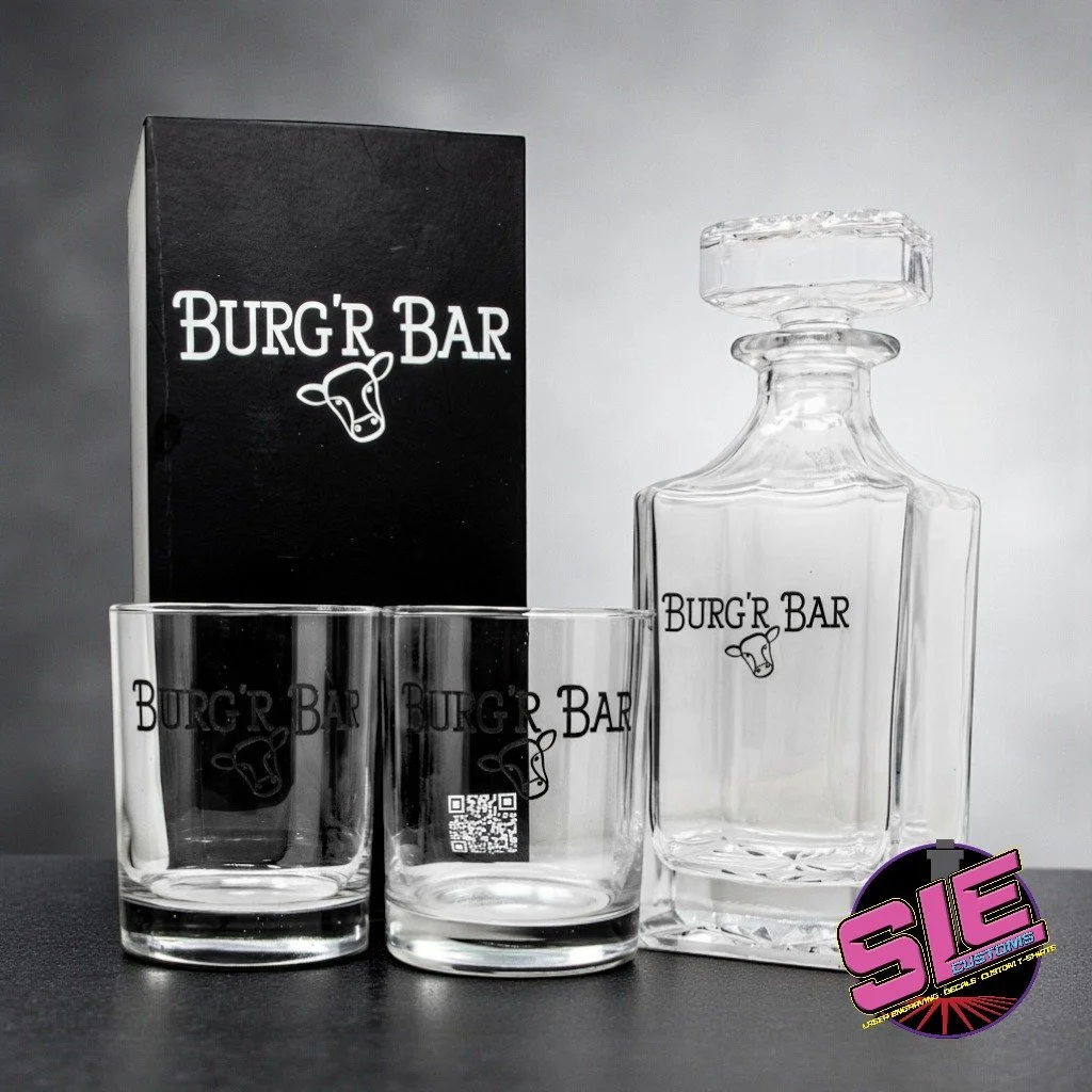 📸 SLE Customs Exclusive

Sleek. Bold. One-of-a-kind.

Check out our signature black engraving on this premium decanter and rocks glass set 🍷🔥 &mdash; a standout addition to any home bar or the perfect gift for the person who has everything.

Every