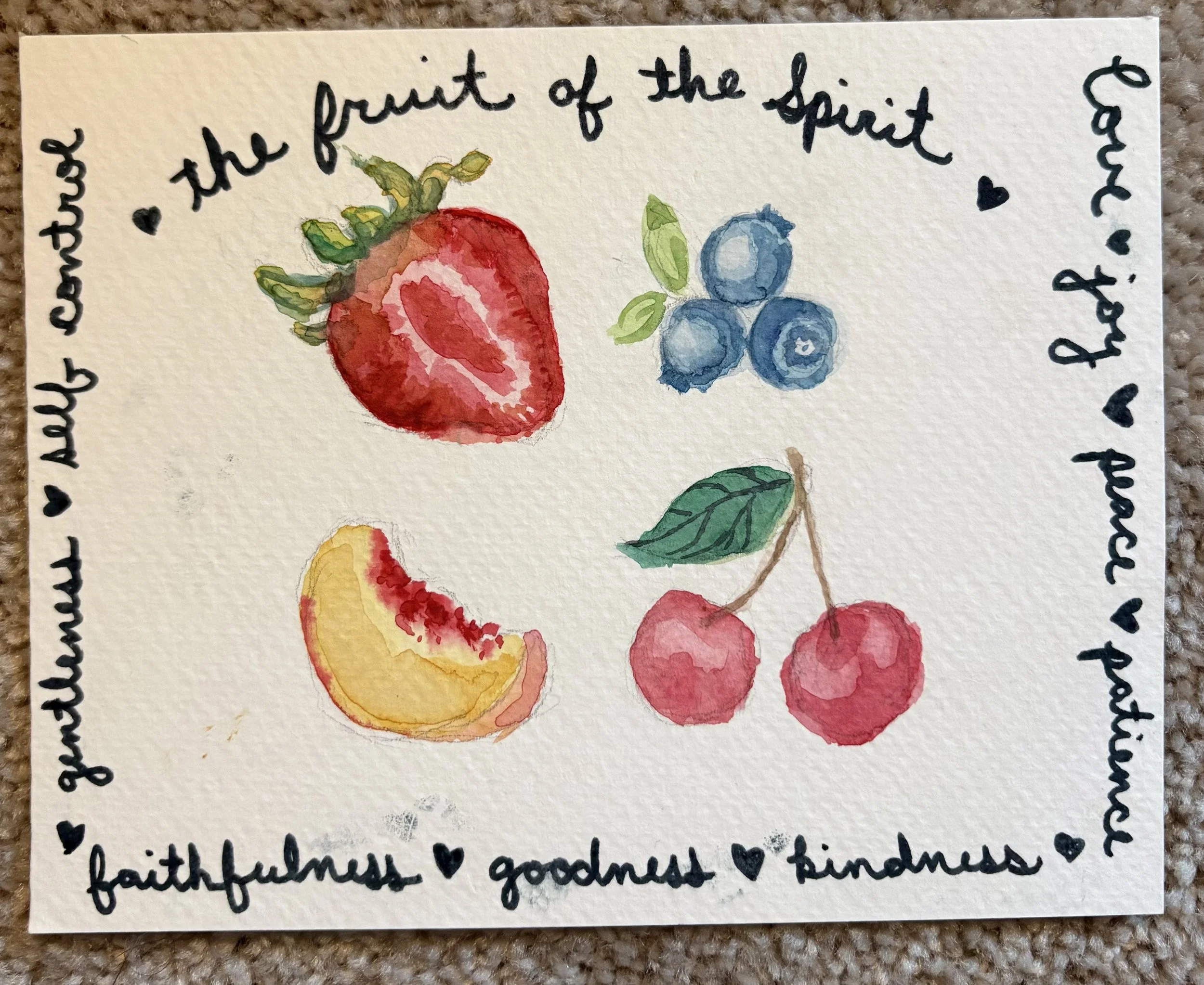Fruit of the Spirit Watercolor Class
