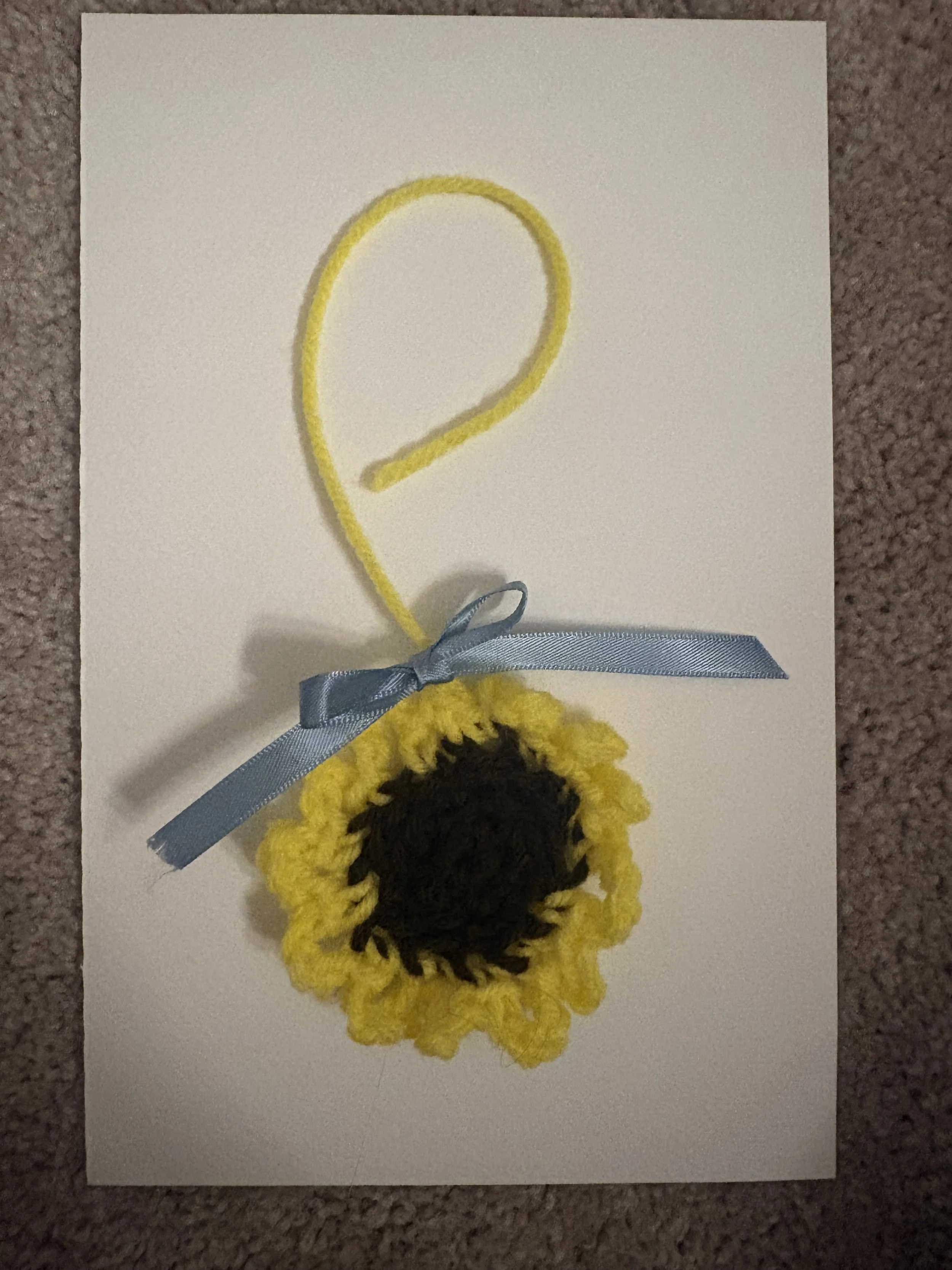 Sunflower Crocheted Coaster with Lauryn