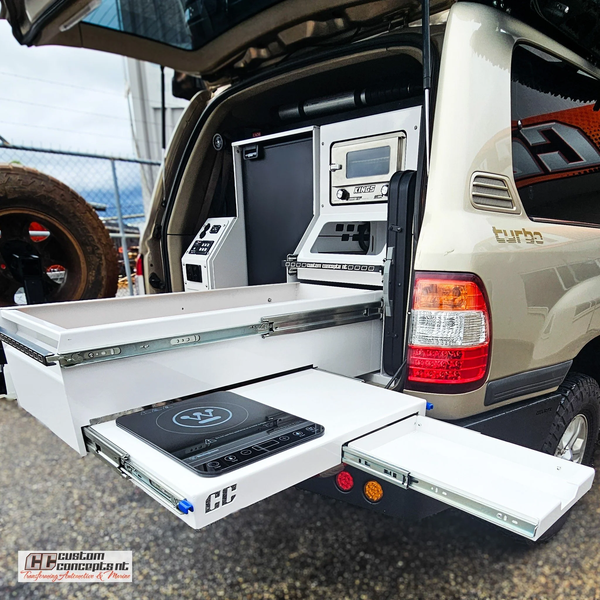 🌏Tourers, travellers, and anyone who works from their vehicle📸 - this one&rsquo;s for you.

We build custom rear setups in-house out of aluminium and design every layout around the exact gear you carry.

Drawers, fridge surrounds, equipment mounts,