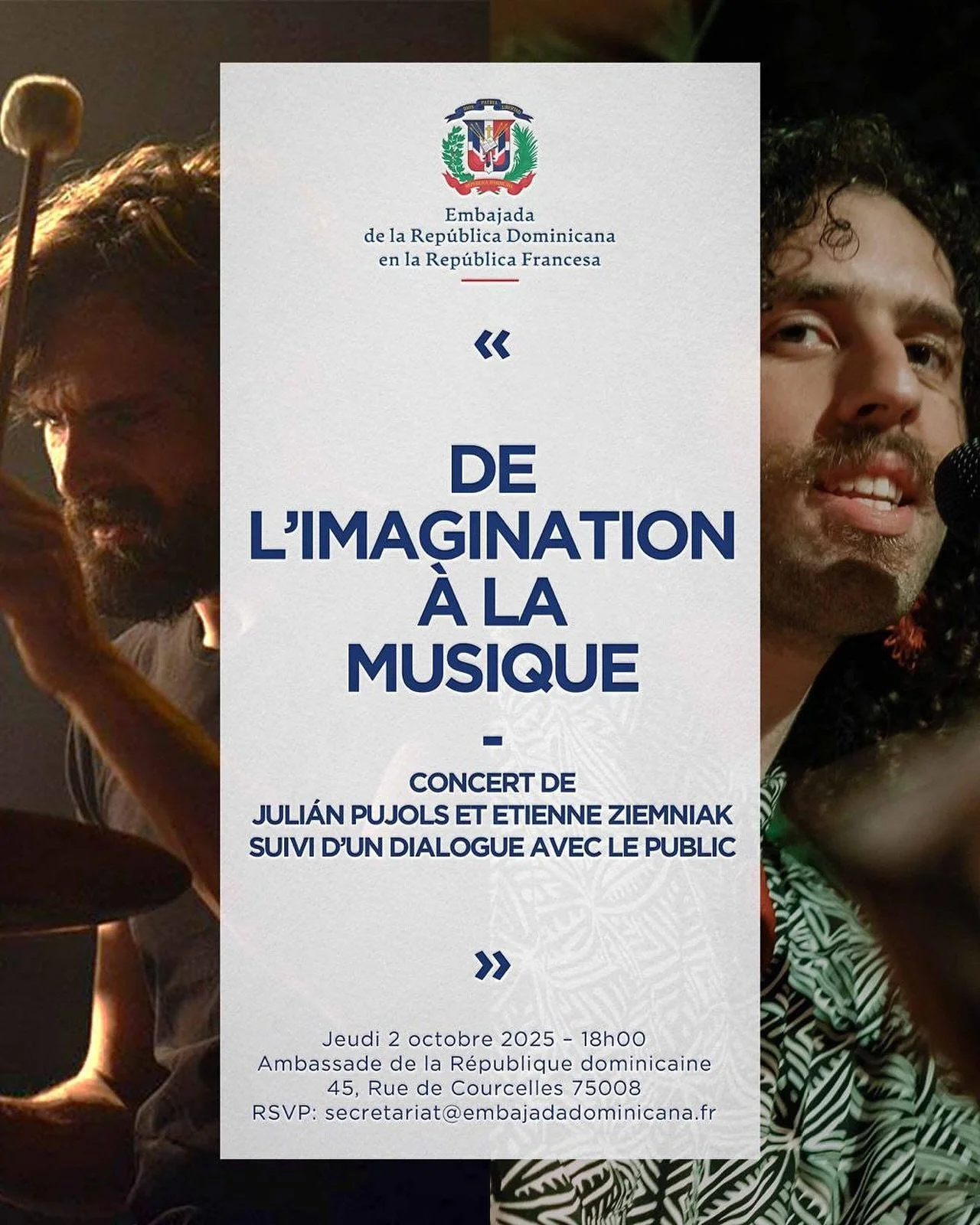 🎶✨ L&rsquo;ambassade de la R&eacute;publique dominicaine en France a l&rsquo;honneur de vous inviter au concert &laquo; De l&rsquo;imagination &agrave; la musique &raquo;, une rencontre musicale qui c&eacute;l&egrave;bre le dialogue culturel entre l