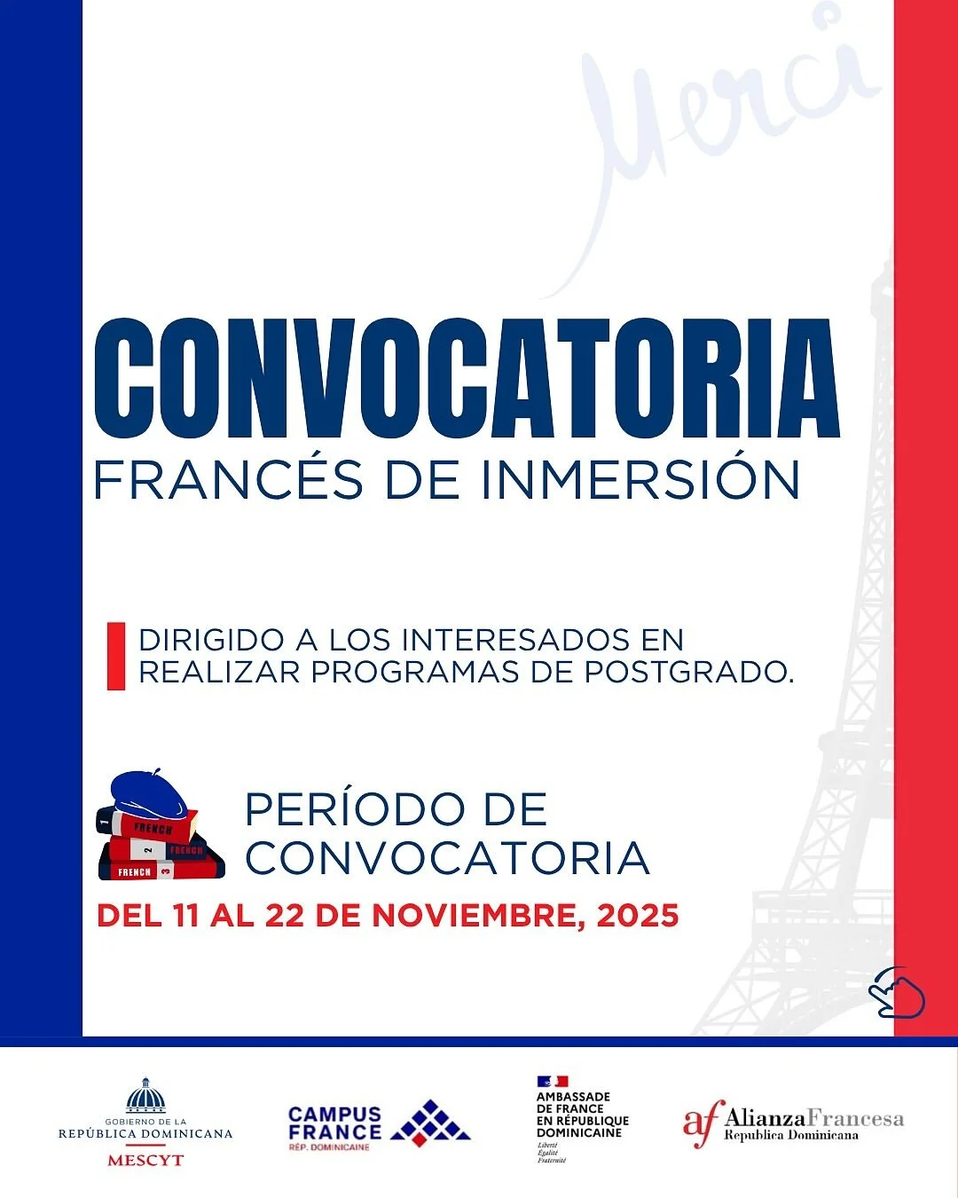 Repost from @mescytrd
&bull;
🇫🇷 &iexcl;Abre tus puertas a Francia con el Programa de Franc&eacute;s de Inmersi&oacute;n 2026!

Sue&ntilde;as con estudiar el idioma franc&eacute;s ?  Nosotros en colaboraci&oacute;n con la Embajada de Francia, Campus