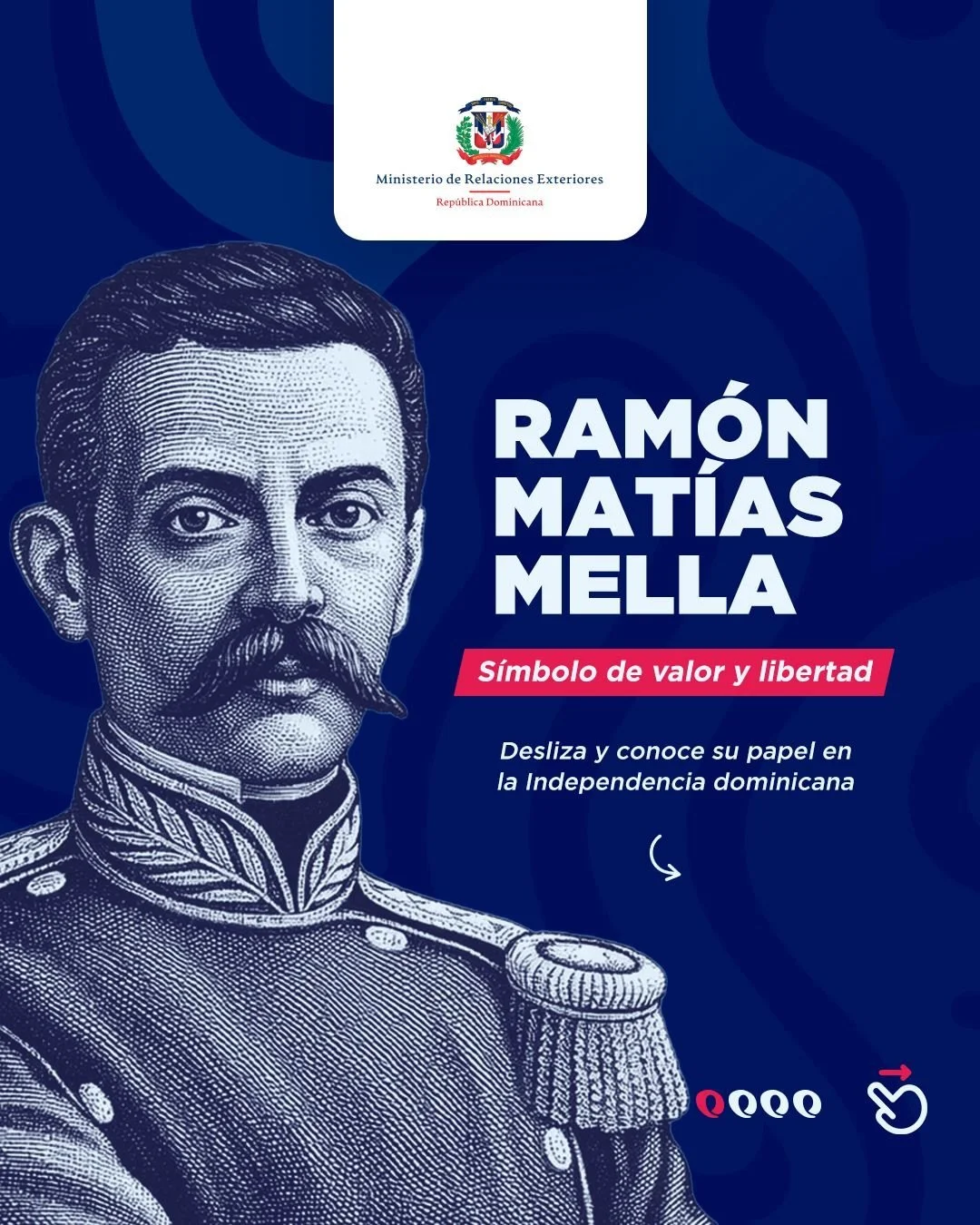Hoy, con orgullo conmemoramos el #210Aniversario del Natalicio de Ram&oacute;n Mat&iacute;as Mella. Miembro del movimiento independentista, por su habilidad como estratega.

Mella dispar&oacute; el trabucazo la noche del 27 de febrero de 1844 en la P