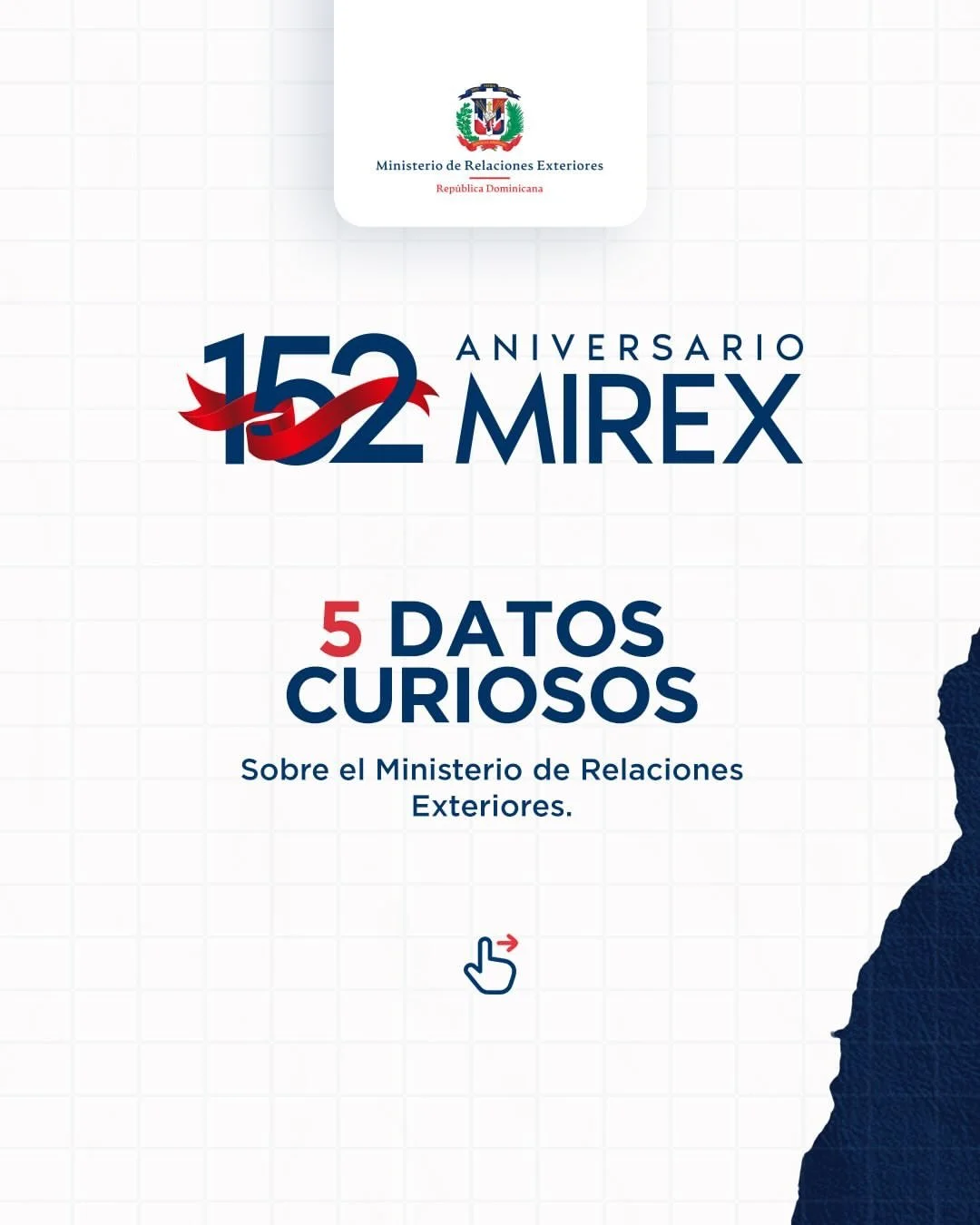 Repost from @mirexrd
&bull;
Hoy 4 de abril, el Ministerio de Relaciones Exteriores celebra 152 a&ntilde;os de su fundaci&oacute;n, reafirmando su compromiso con una pol&iacute;tica exterior activa, la cooperaci&oacute;n internacional y la defensa de 