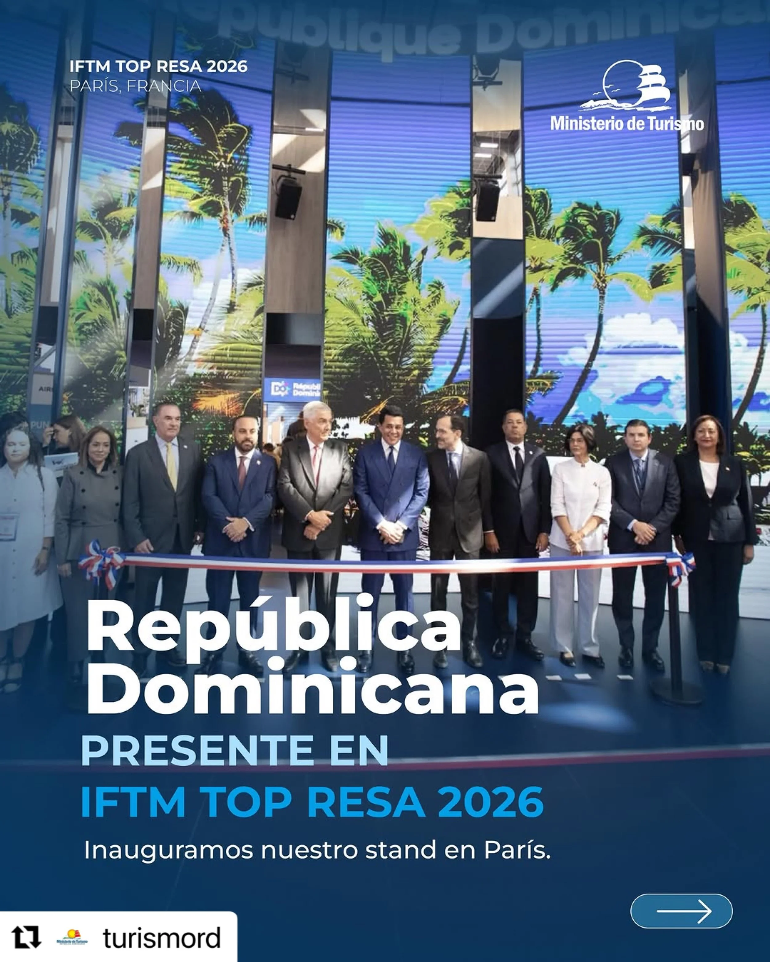L&lsquo;Ambassadeur David Puig a accompagn&eacute; le ministre du Tourisme, David Collado, pour l&lsquo;inauguration du stand de la R&eacute;publique dominicaine au salon IFTM Top Resa 2026. 

El embajador David Puig acompa&ntilde;&oacute; al ministr