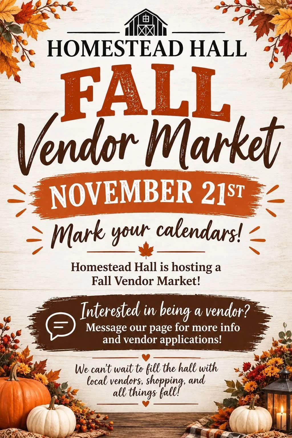 Homestead Hall Fall Vendor Market