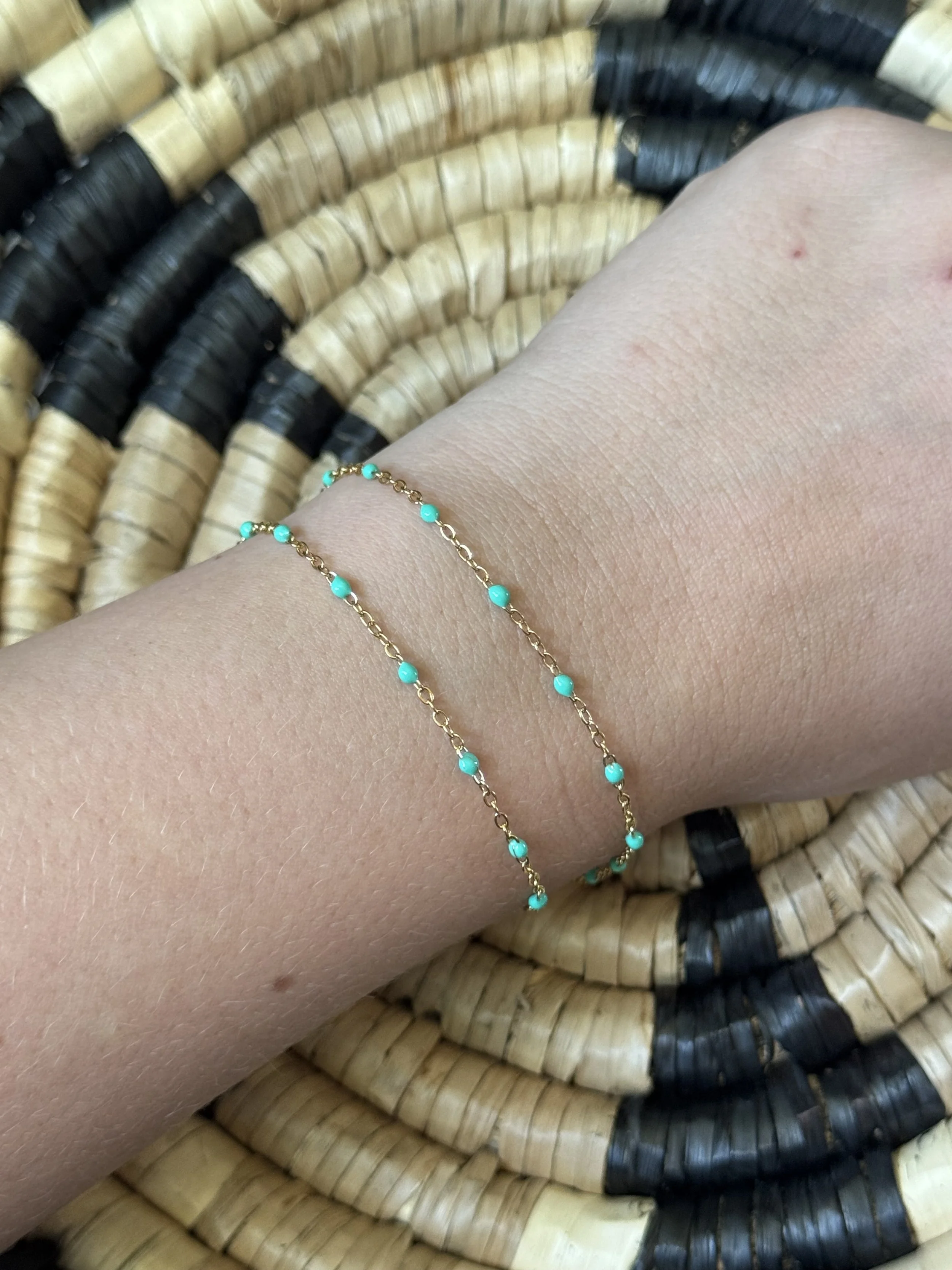 Tier 1- Rhiannon Turquoise Gold Stainless Steel