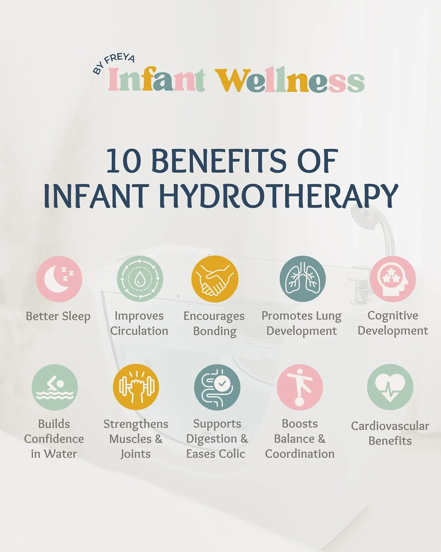 Did you know infant hydrotherapy offers SO many benefits for your little one? From better sleep to boosting balance and coordination &mdash; we&rsquo;ll be covering each of these 10 benefits in detail over the next 10 days on our stories. 💦

Make su