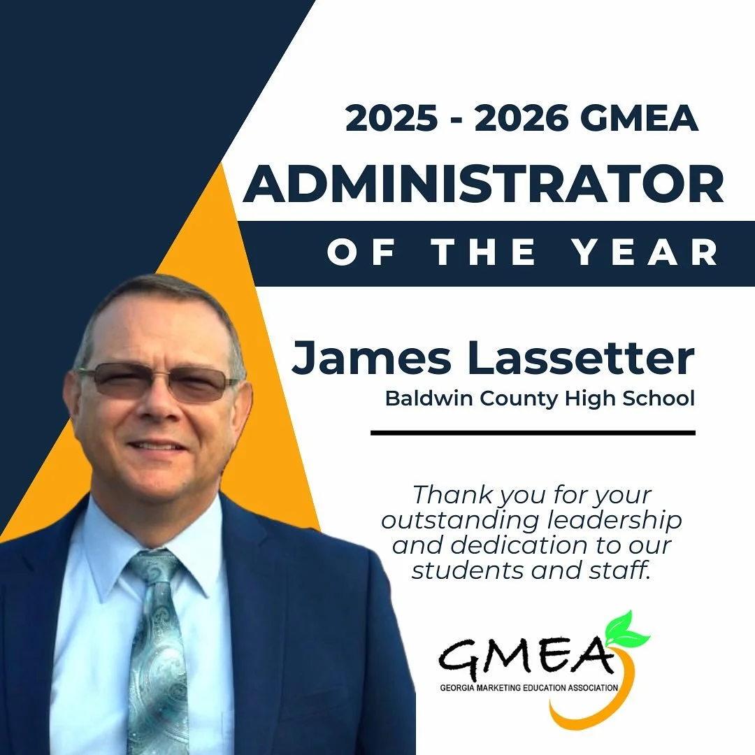 🎉 Congrats to James Lassetter, our GMEA Administrator of the Year! Thank you for your outstanding leadership and support of Marketing Education in Georgia! 👏
#GMEA #AdministratorOfTheYear #MarketingEducation #gacte