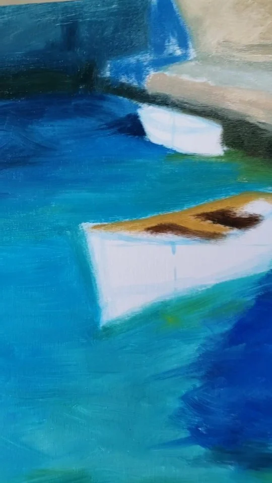 New oil painting in progress, basically the beginning. I love to work with cold palette, my favorite colors are purple and turquoise💜 💙. What about you? Do you like cool colors or not?🙂🌊
#ocean #boats #oiloncanvas🎨 #traditionalpainting #vacation