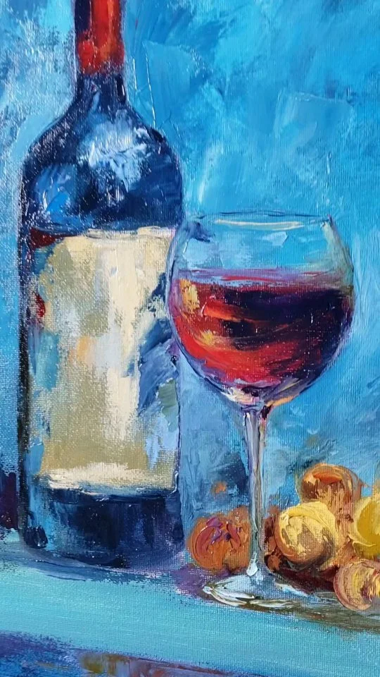 New oil painting in progress, weekend subject!😁🍷
#redwine🍷 #weekendvibes #impastopainting #oilpaintingoncanvas #traditionalpainting #walldecor #originalart #abstractart
