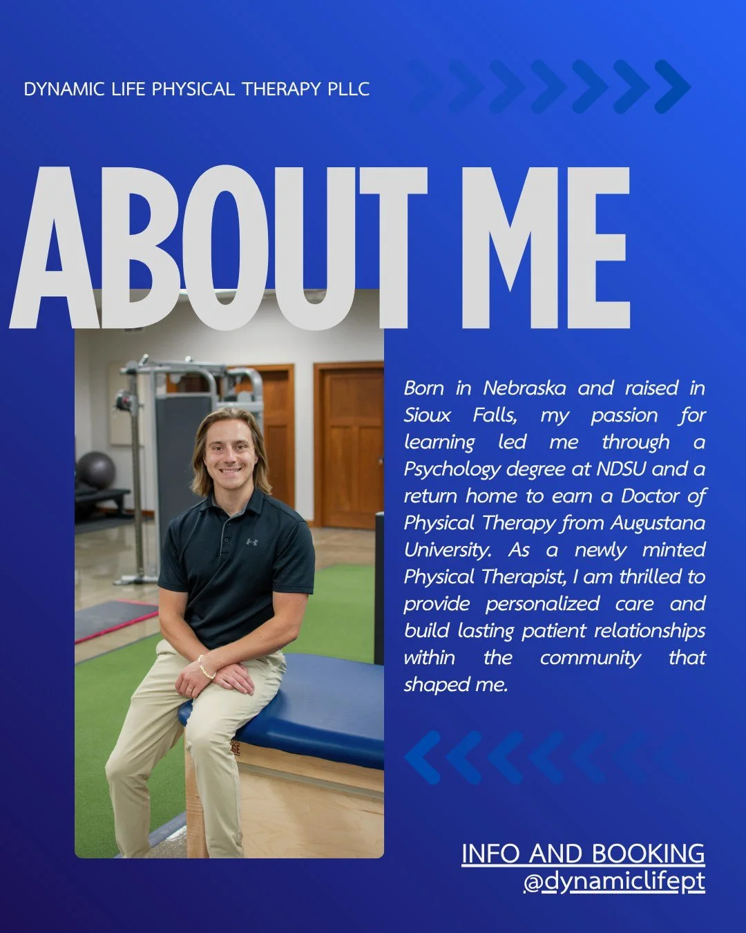 Get to know me before booking with Dynamic Life PT 👋
I wanted to share a little about who I am, why I started my own practice, and how Dynamic Life PT might be the perfect fit for you or your loved ones here in the Sioux Falls community.
My goal ha