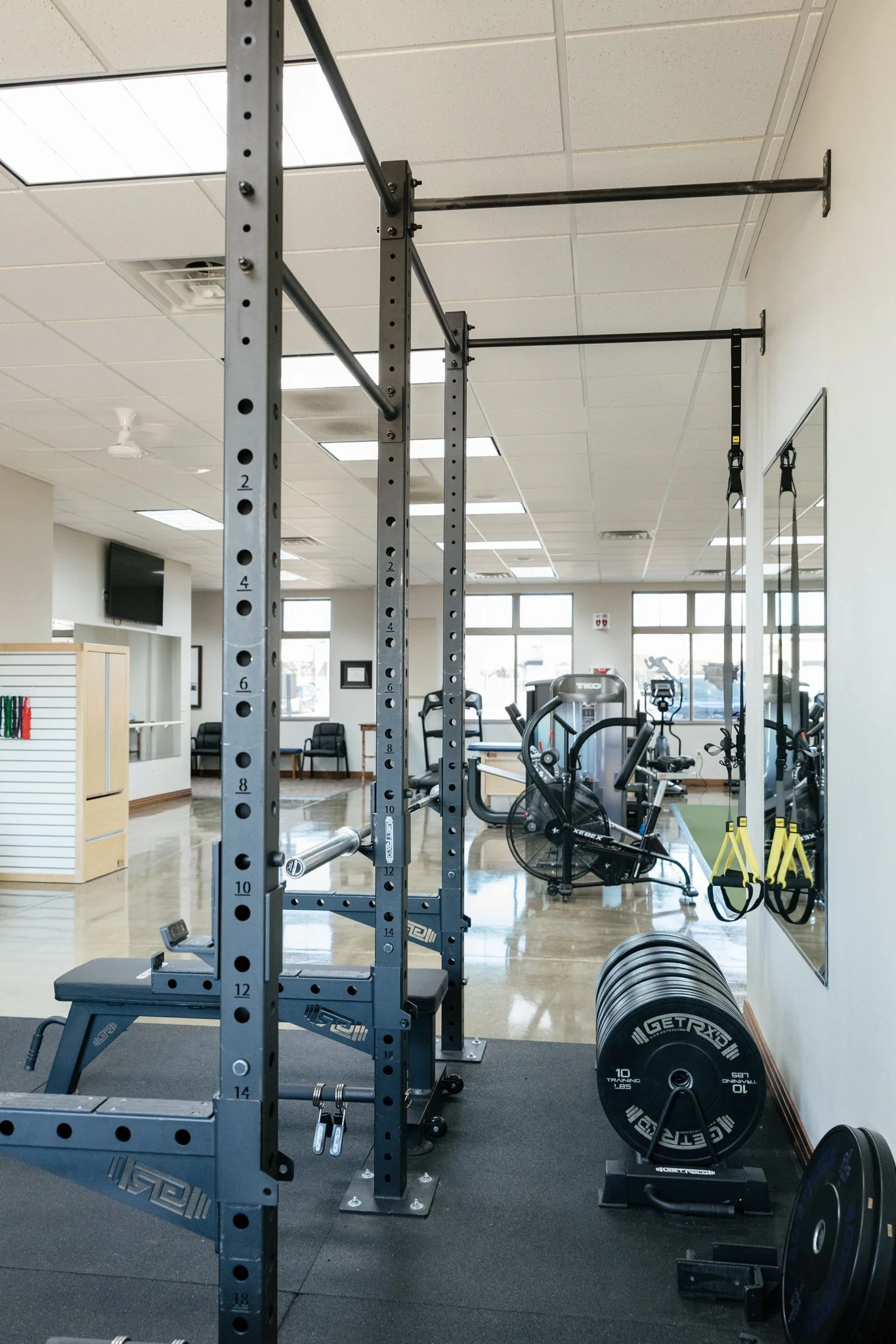 Dynamic Life PT Clinic, open space, strength training, weights