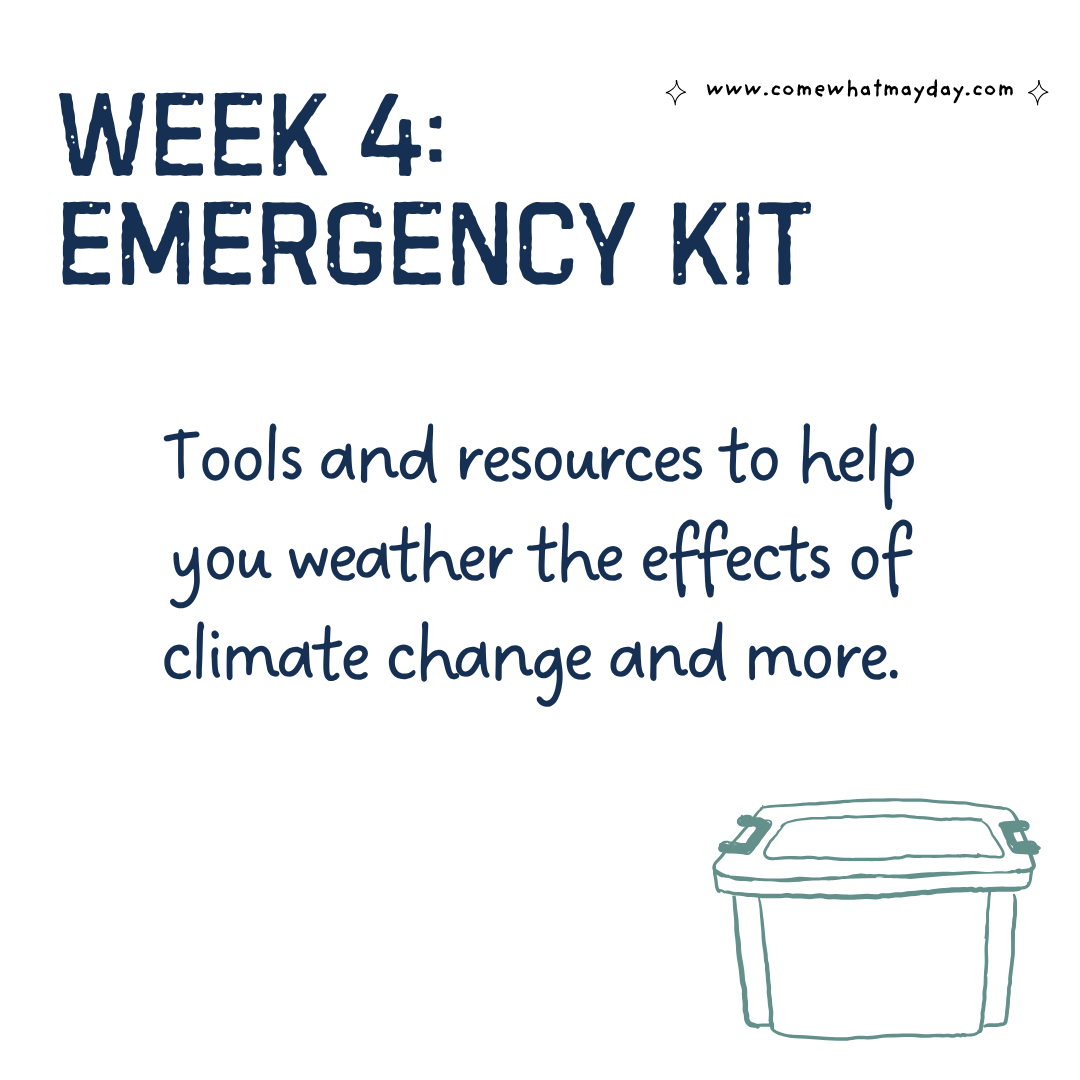 week 4: emergency kit: tools and resources to help you weather the effects of climate change and more.