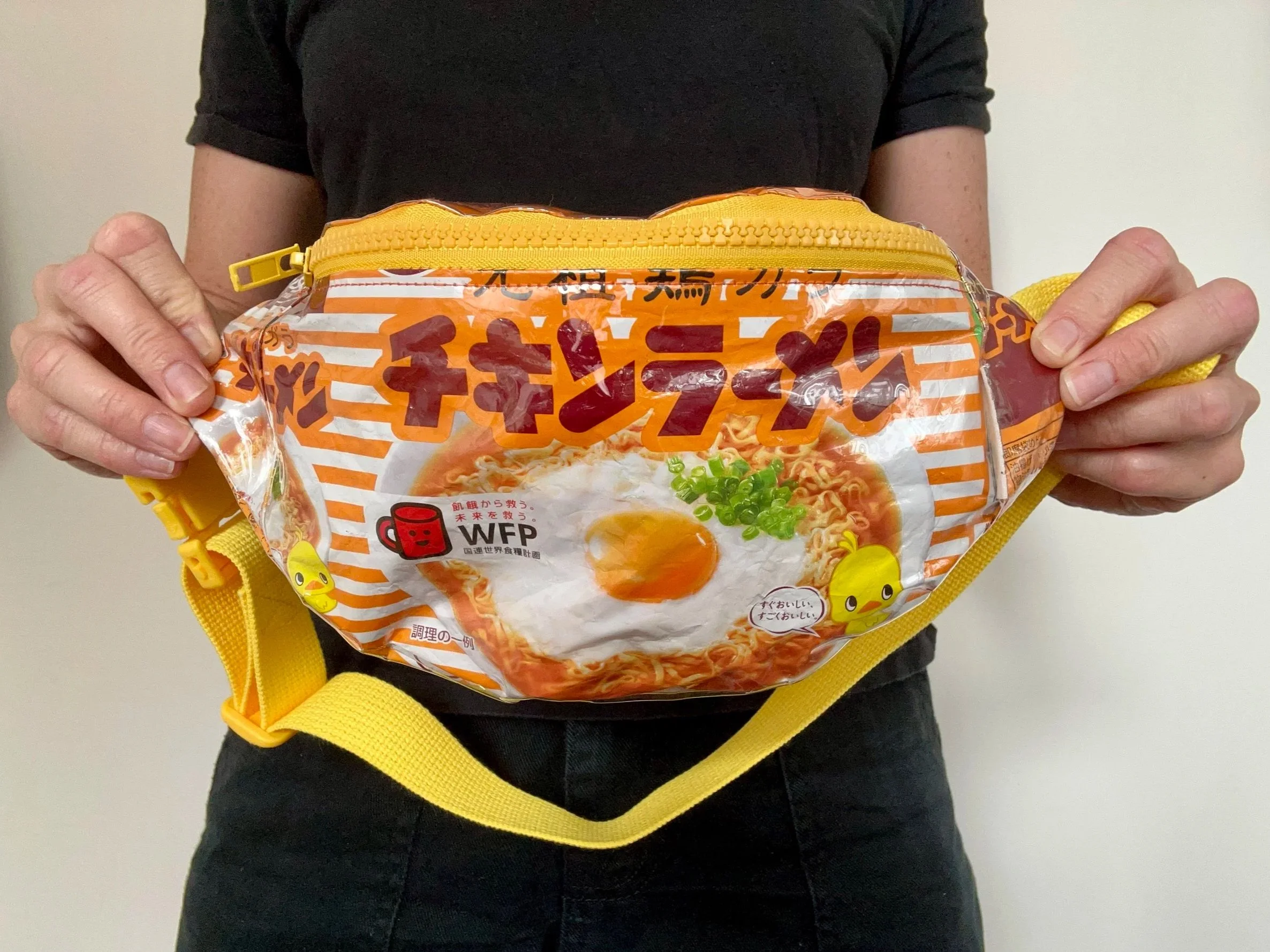 Chicken Ramen bumbag, reimagined food packaging.