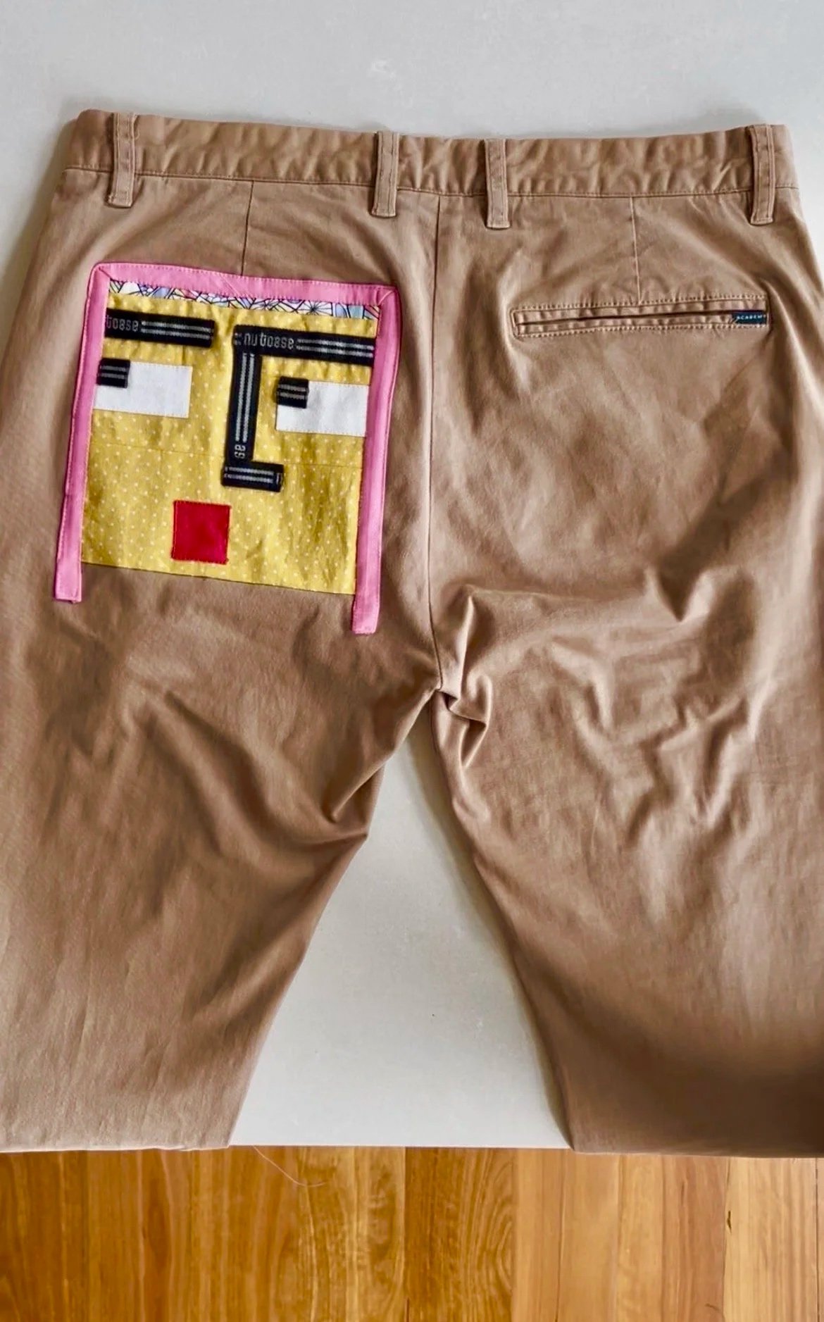 Lane 8 Childish Tour Pants, fabric scraps. Design credit: Lane 8