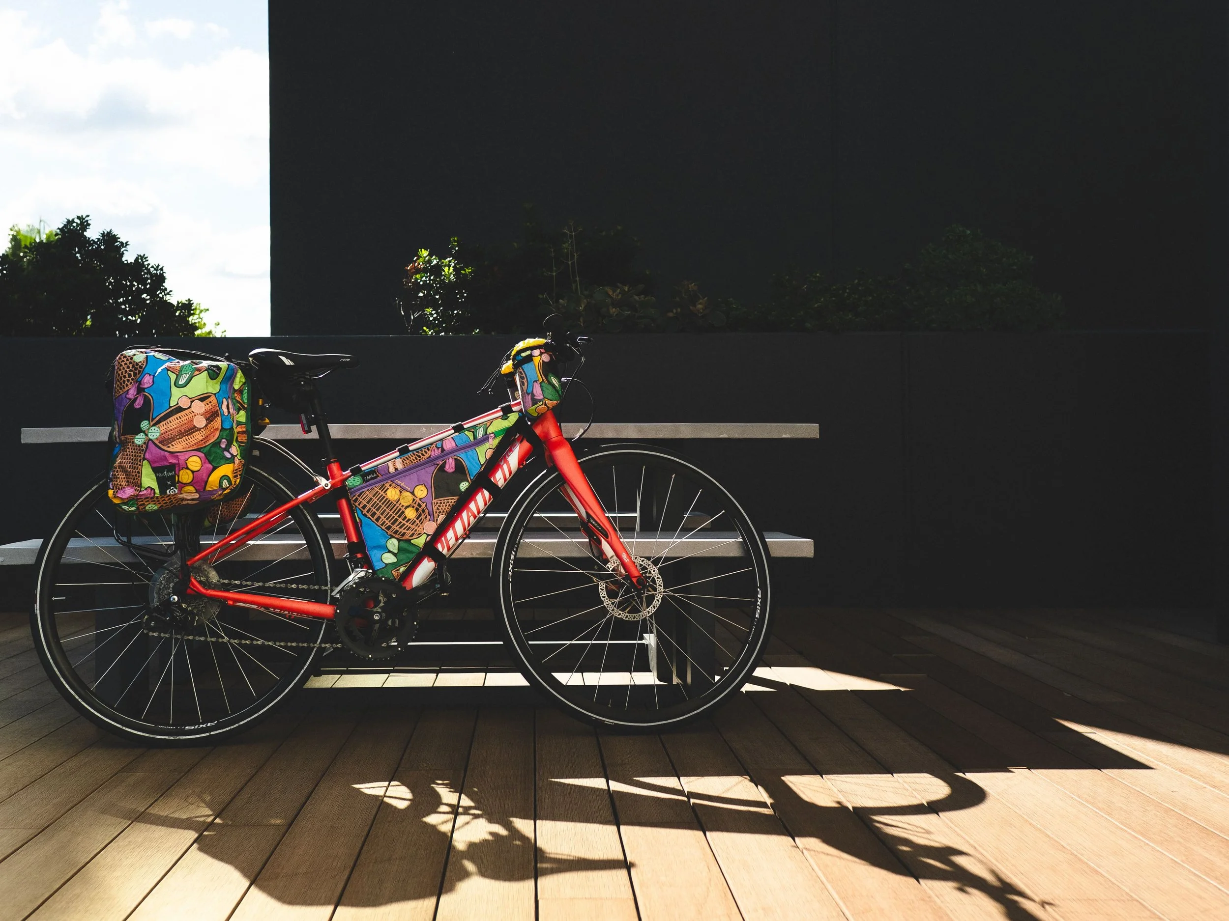 SAMade bicycle gear feat. Woolworths x Nardurna bags