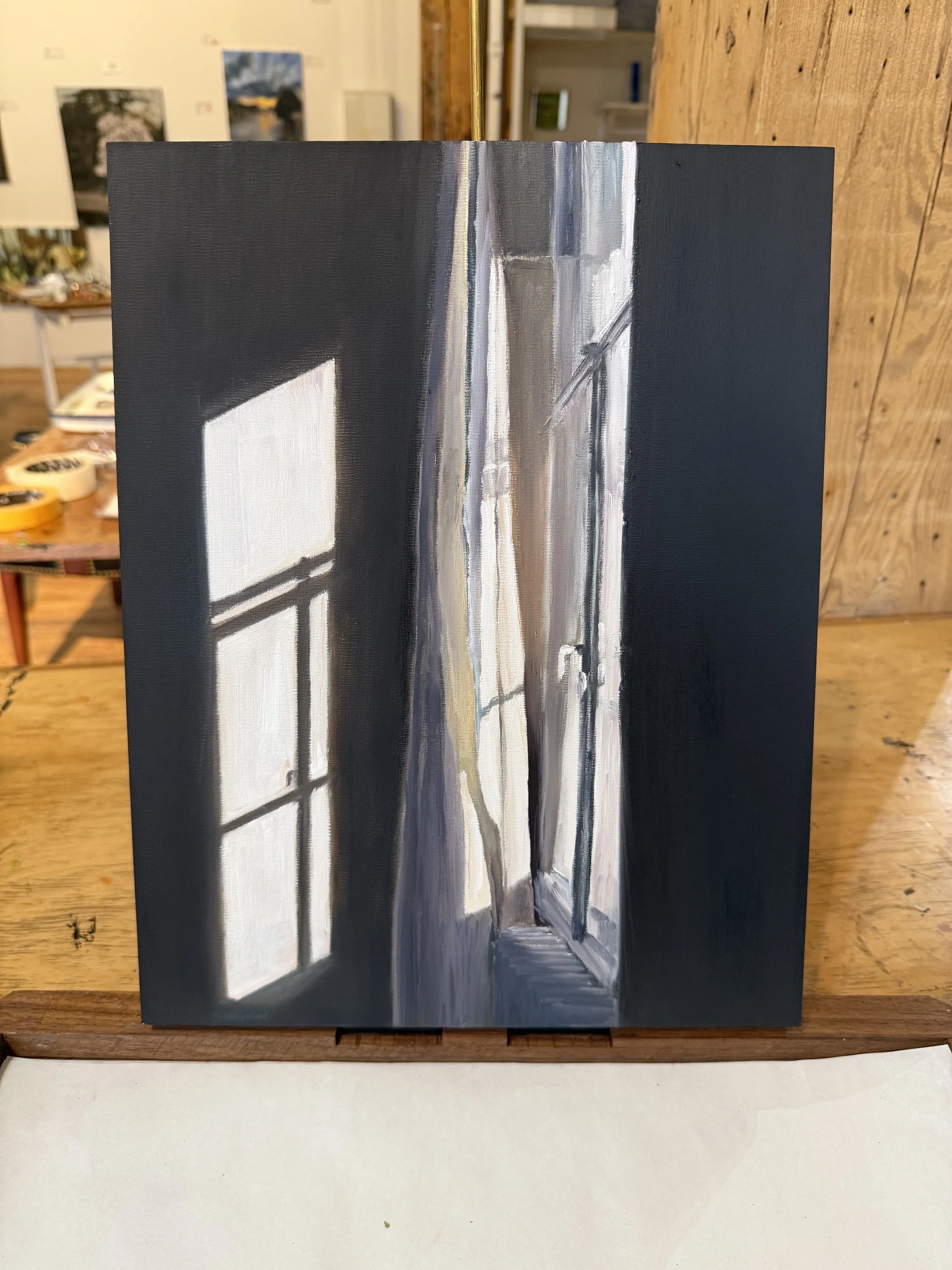 Quiet Window and Curtain on Easel.jpeg