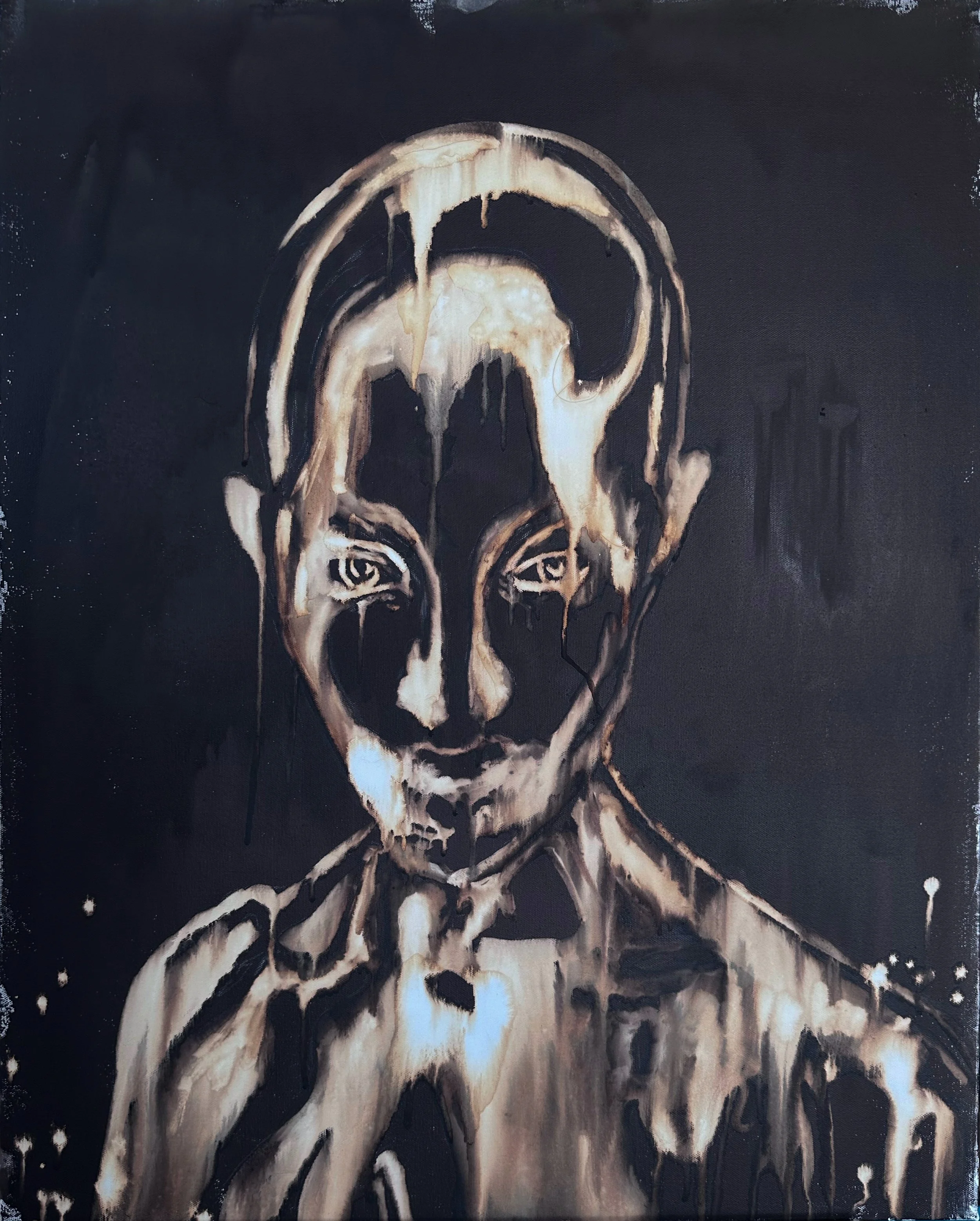 "Bleach"
Ink and Bleach on Canvas