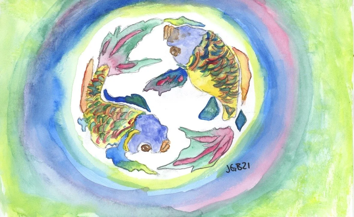 "Fish"
Watercolor on Paper