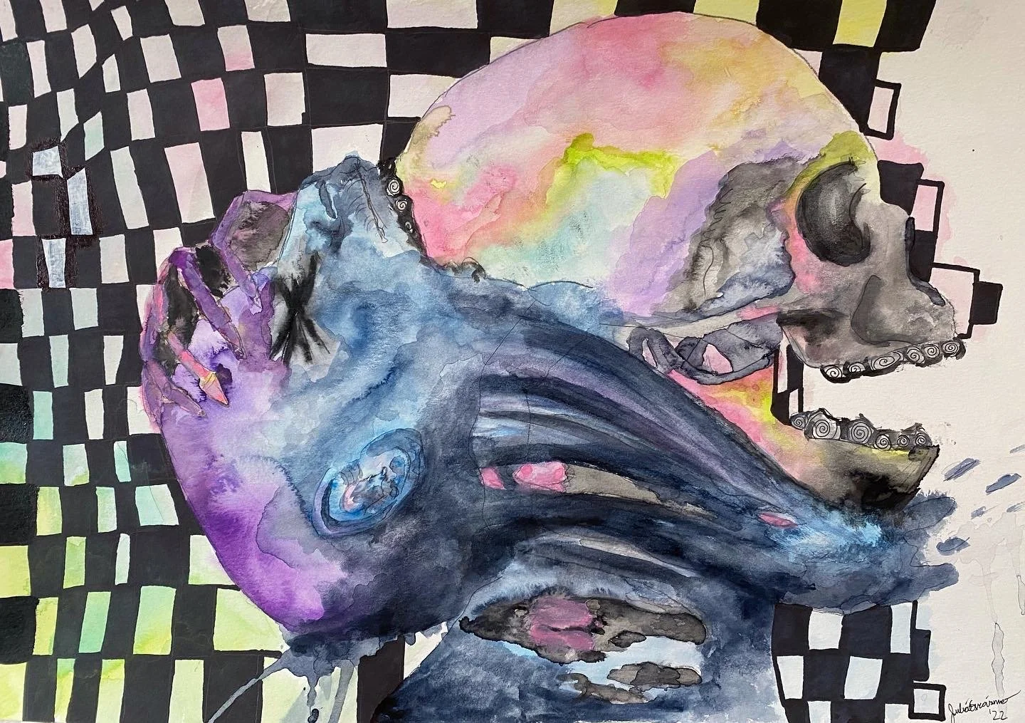 Untitled
Sharpie and Watercolor on Paper