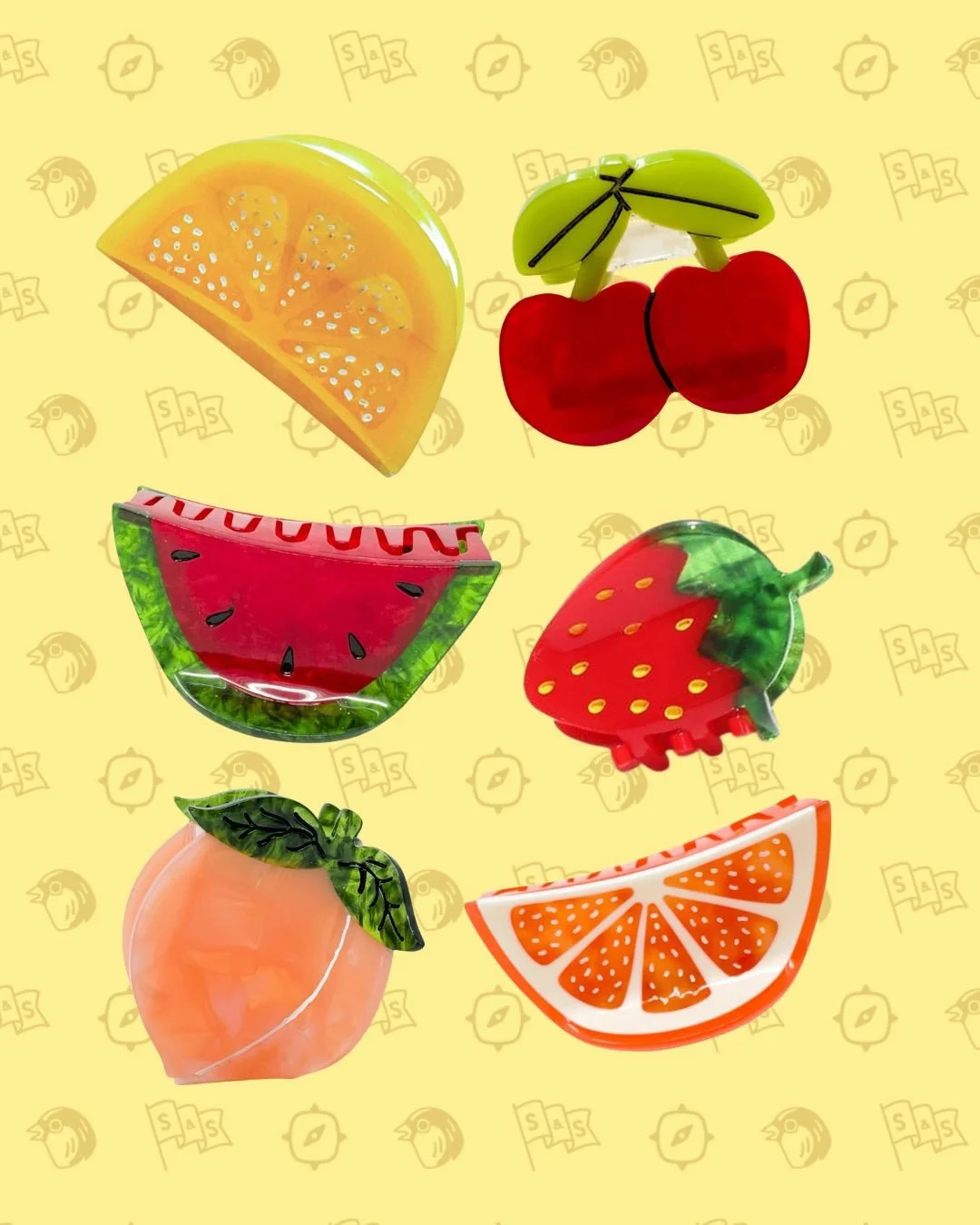 A little something fun just landed at Scout &amp; Sparrow 🍋
We&rsquo;re now carrying Jenny Lemons hair claws &mdash; playful, food-inspired pieces that don&rsquo;t take themselves too seriously.
Food-themed accessories for colorful people. 🌽🍌🍓🍋?