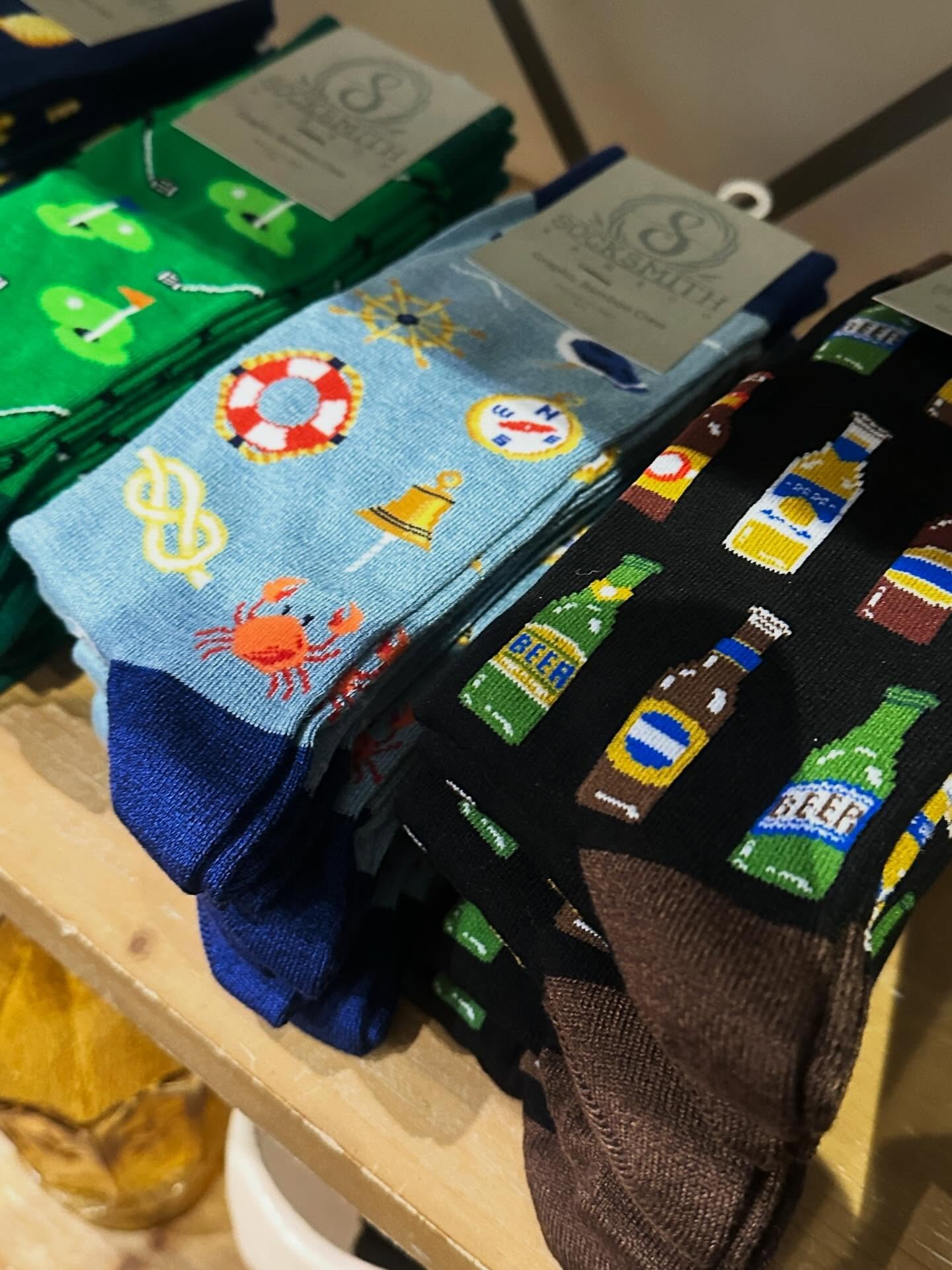 Socks worth showing off.

A fresh batch just landed at Scout &amp; Sparrow &mdash; playful prints, bold colors, and just the right amount of personality. Cherries, coastal moments, pasta, florals&hellip; the kind of socks that make getting dressed a 