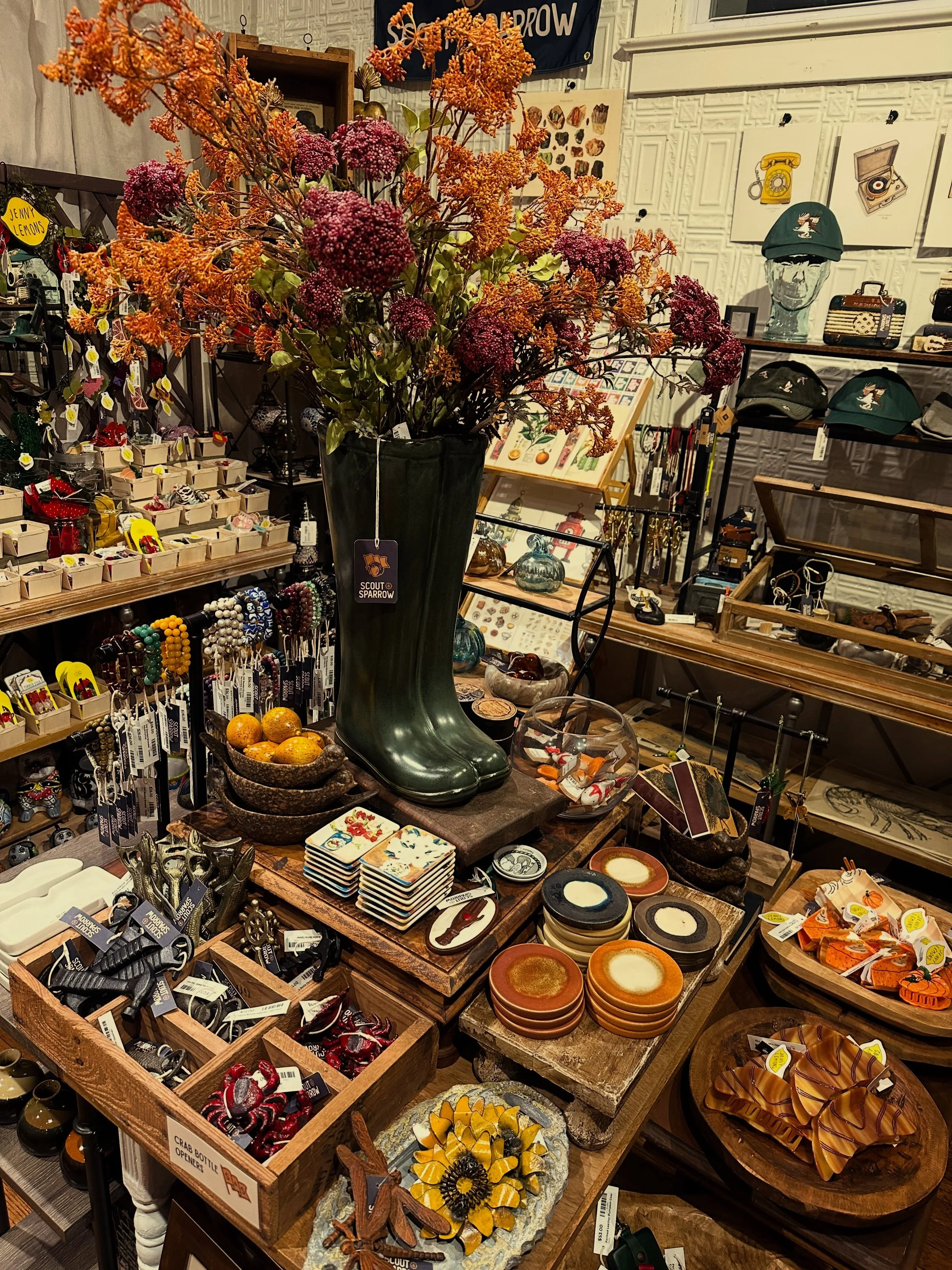Cow Harbor Weekend is here&mdash;and fall has officially landed at Scout &amp; Sparrow. 🍂🐄

We spent last night filling the shop with new finds for the season: warm autumn color, collected objects, little curiosities, gifts, accessories, vintage-in