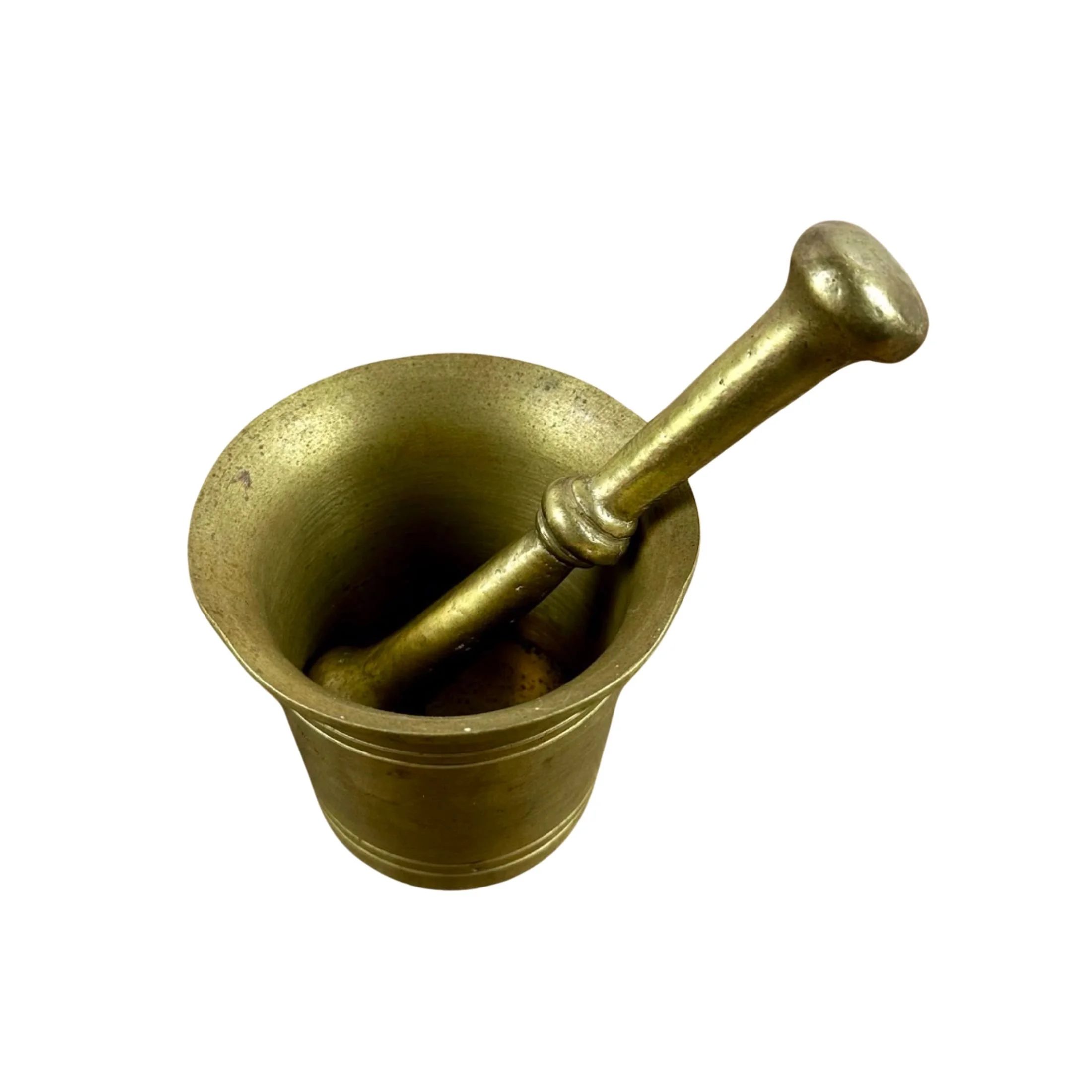 4206 - Small Brass Vintage Mortar and Pestle.jpg