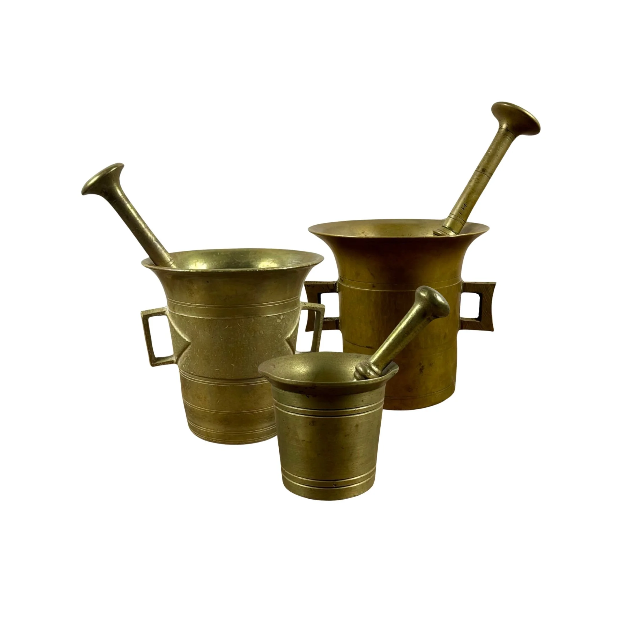 Vintage Brass Mortar & Pestles