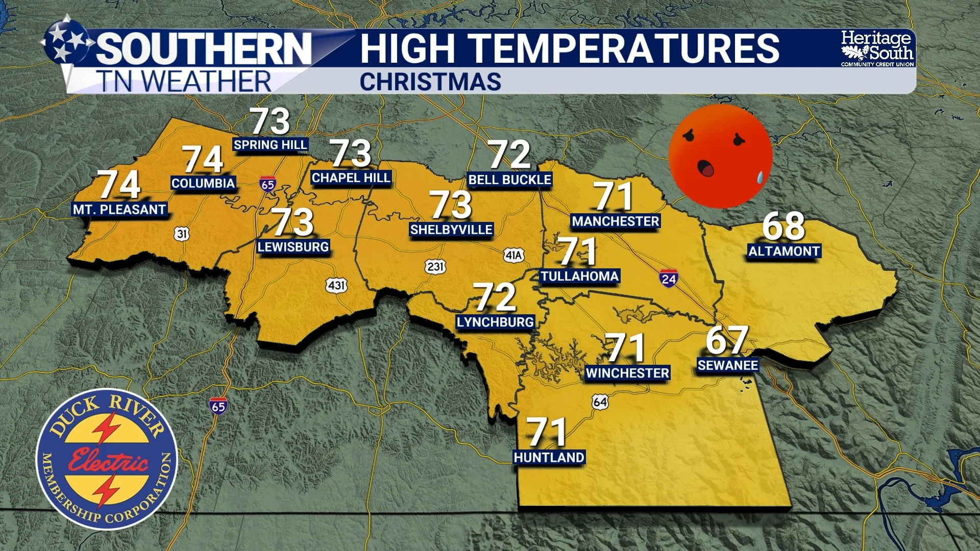 Slim Rain Chances Early This Week; Warm and Dry Christmas