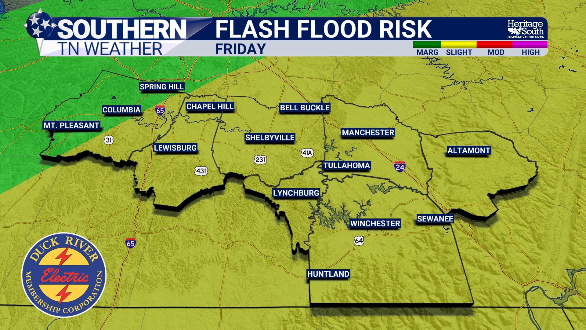 Heavy Rainfall Threat Increasing for Friday