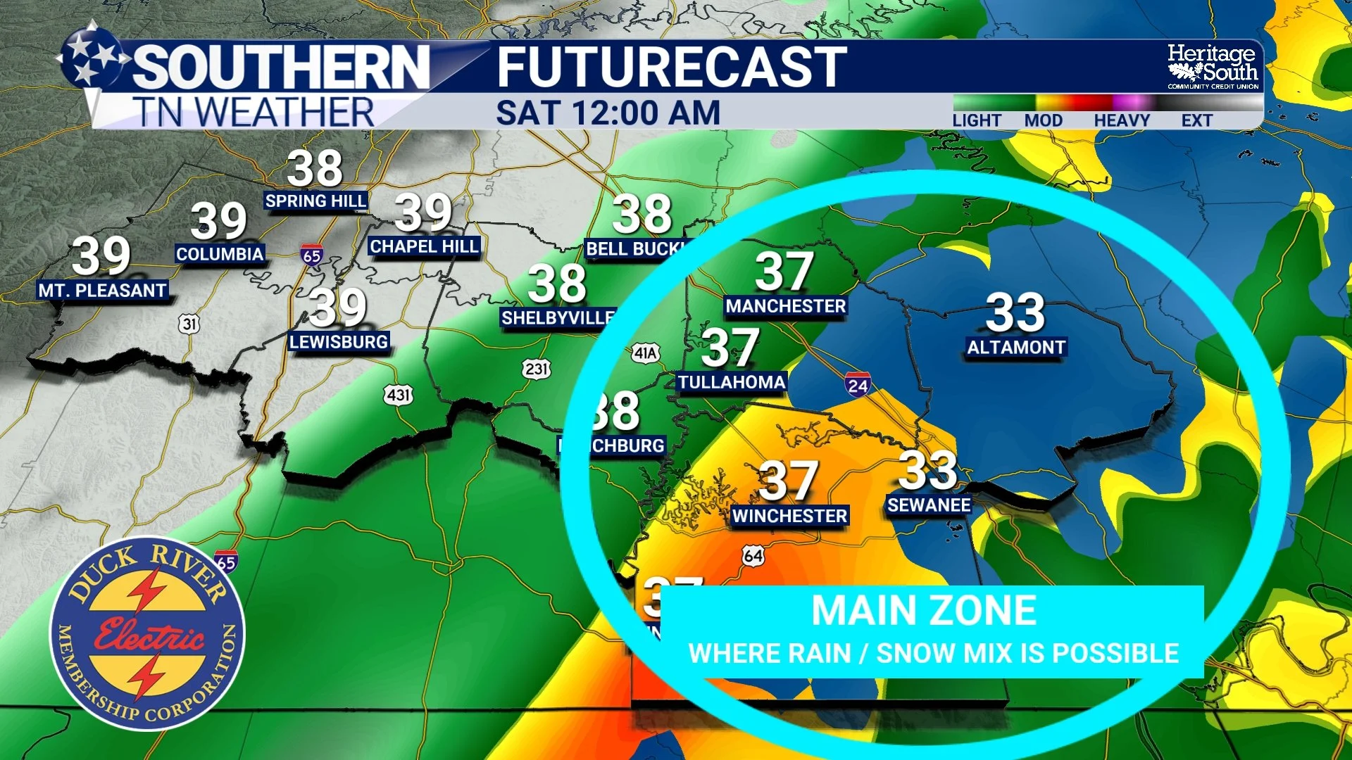 Light Showers This Evening, Watching for a Brief Rain-to-Snow Mix Tonight
