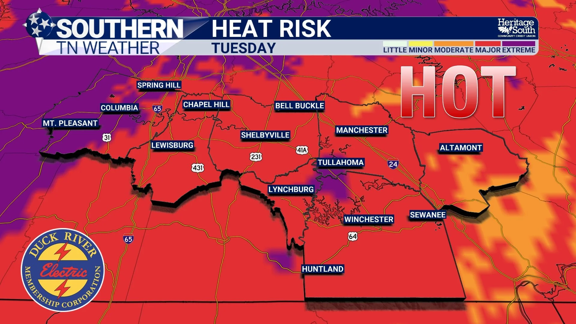 Heat Risk Increasing As We Head Into Next Week