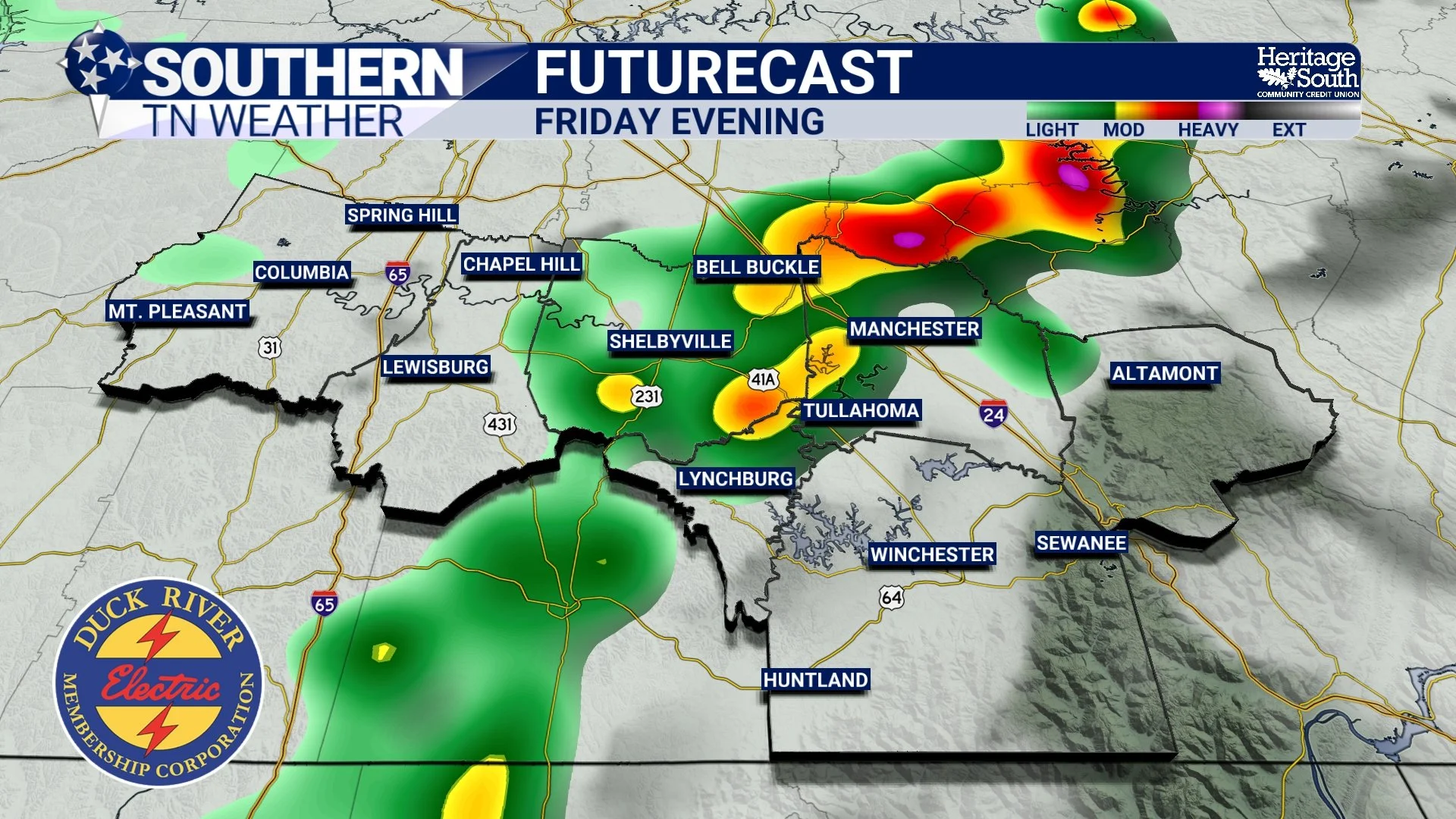Small Rain Chances Through Sunday