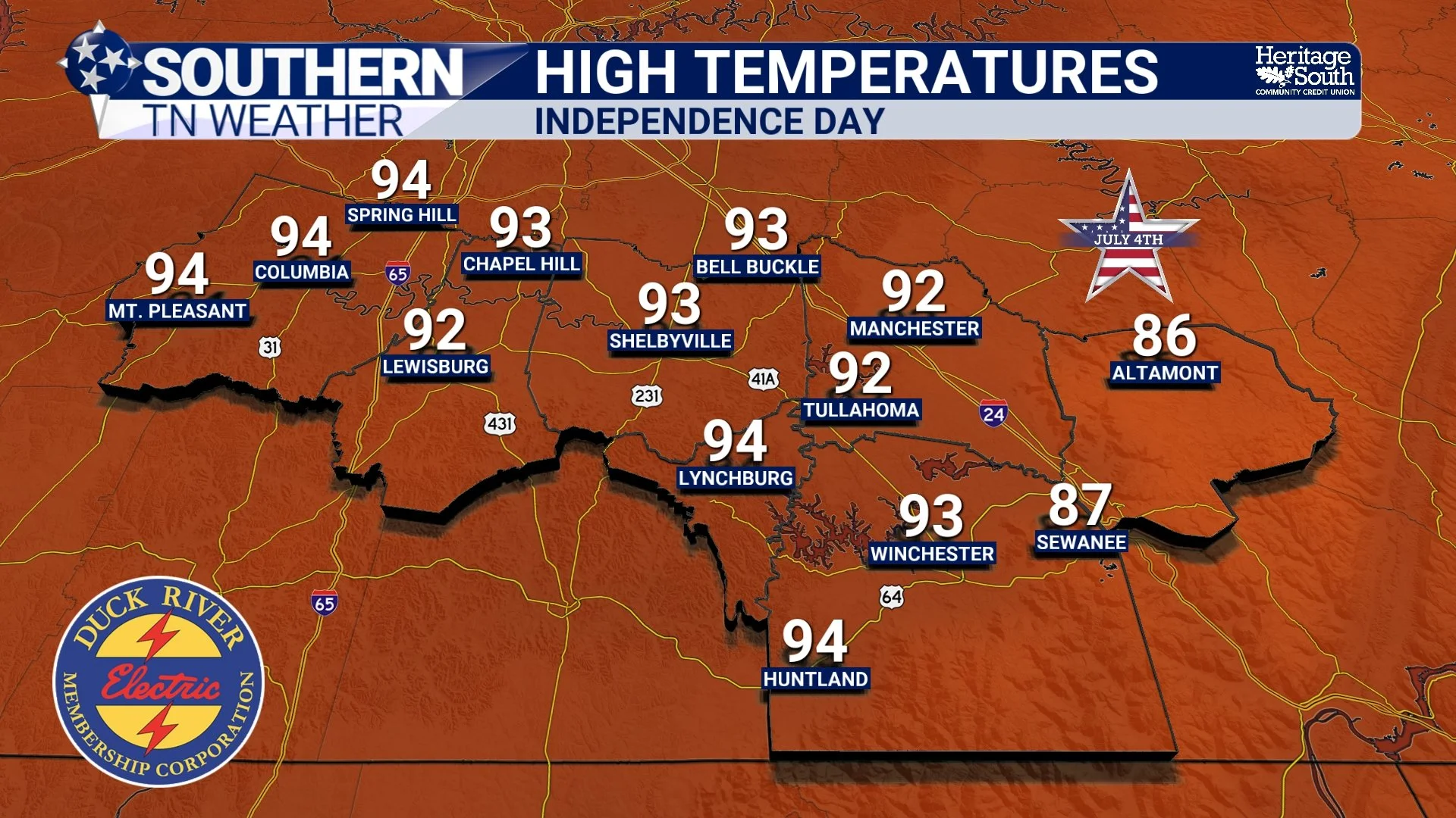 First Look Forecast for Independence Day 