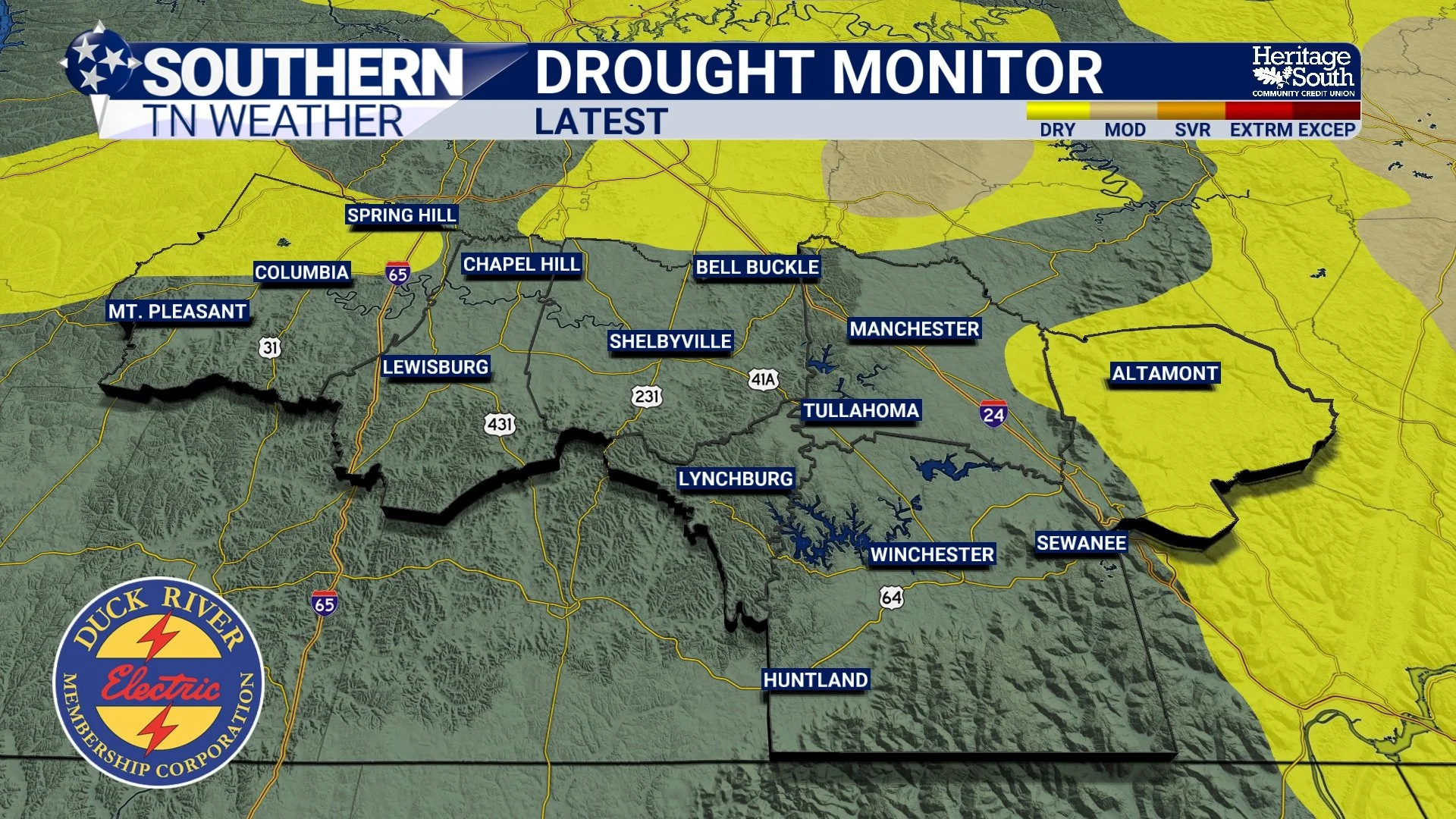 Good News! Southern Middle Tennessee Is Officially Drought-Free