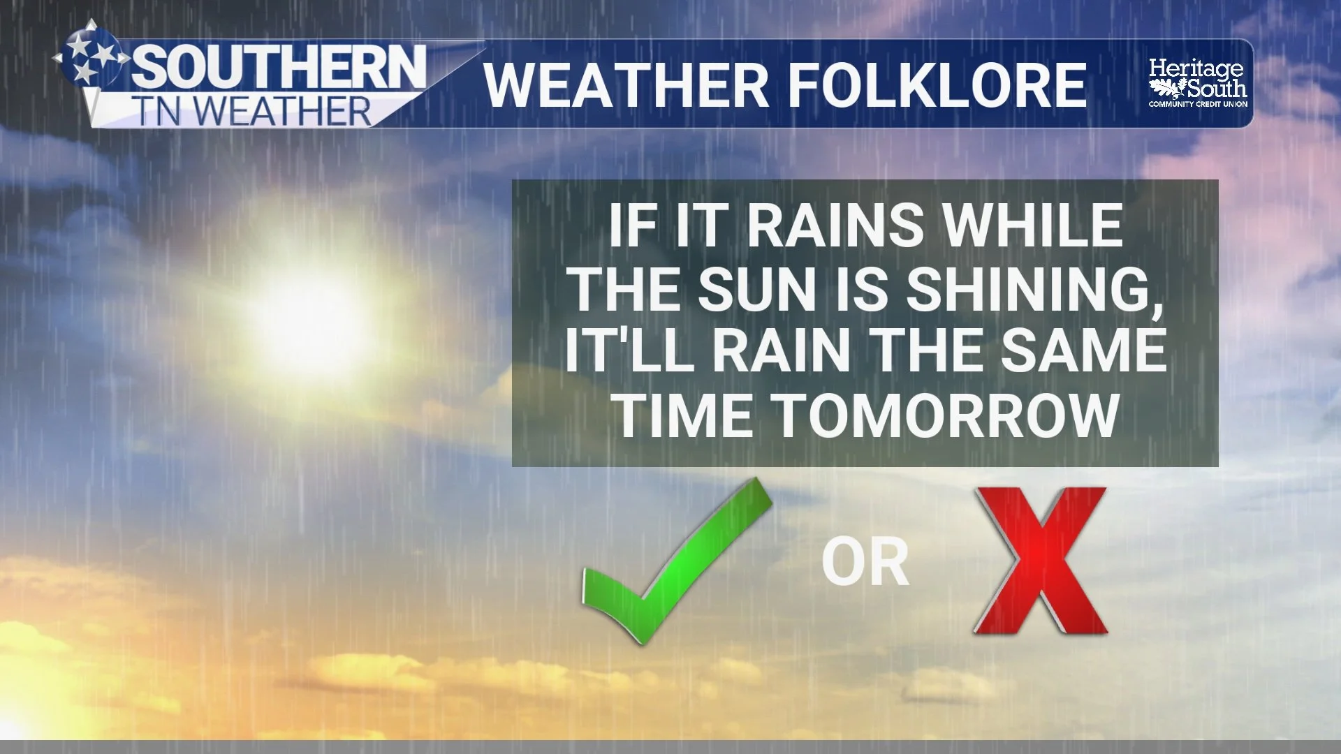Weather Folklore: Sunshower Today, Rain Again Tomorrow?