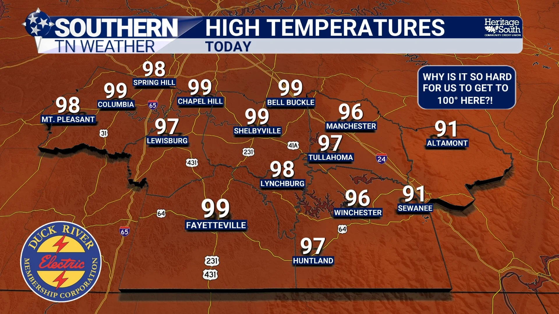Why Is 100° Actually So Hard to Reach Around Here?