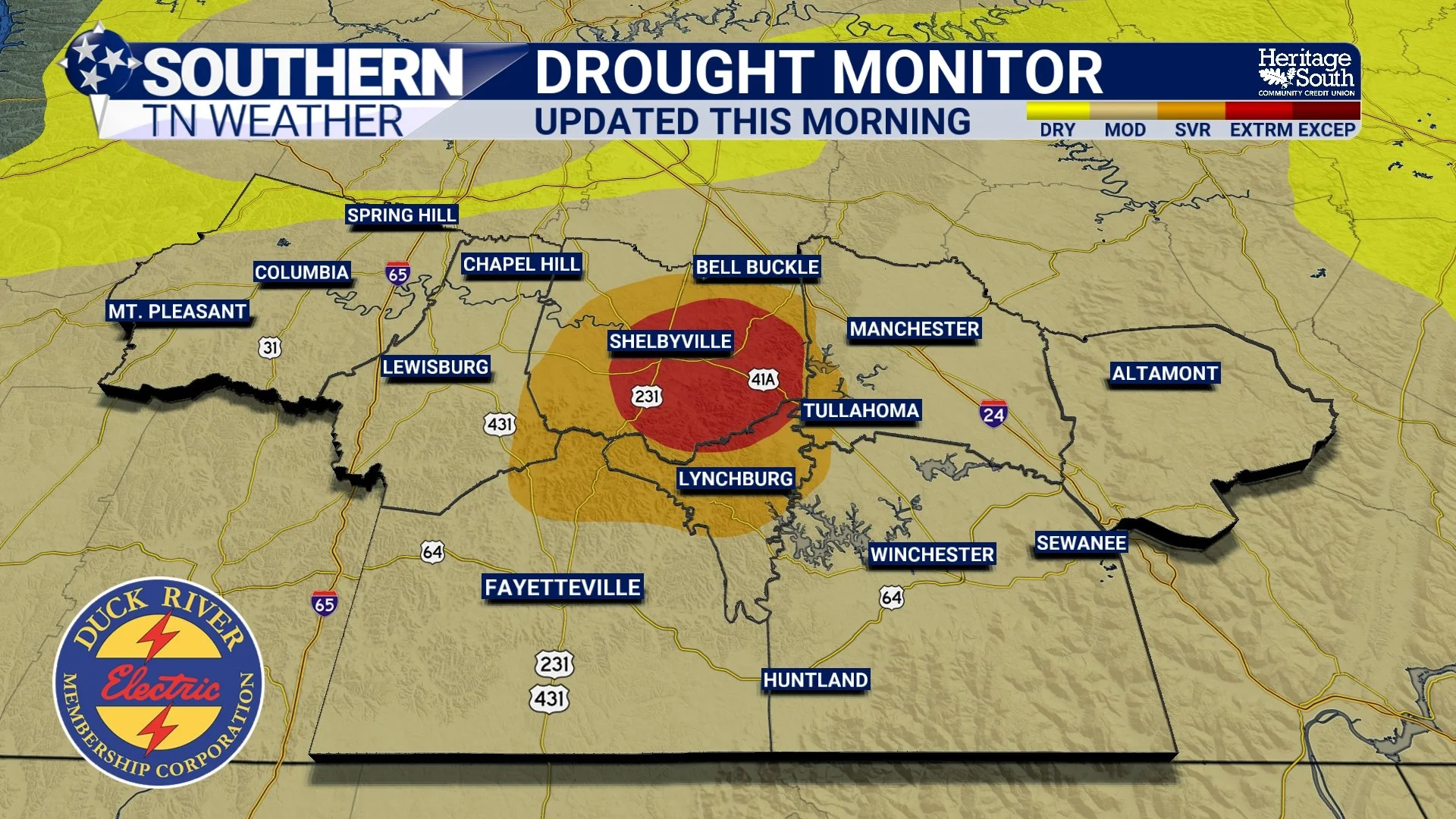 Worsening Drought: Extreme Drought Enters Bedford County, Moderate Drought Expands