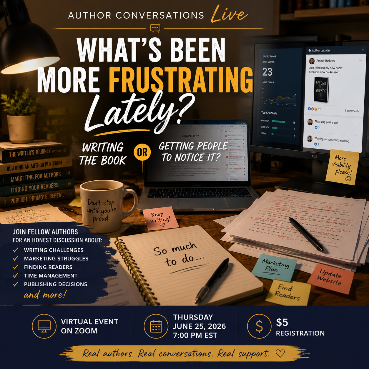 What's Been More Frustrating Lately—Writing or Marketing?