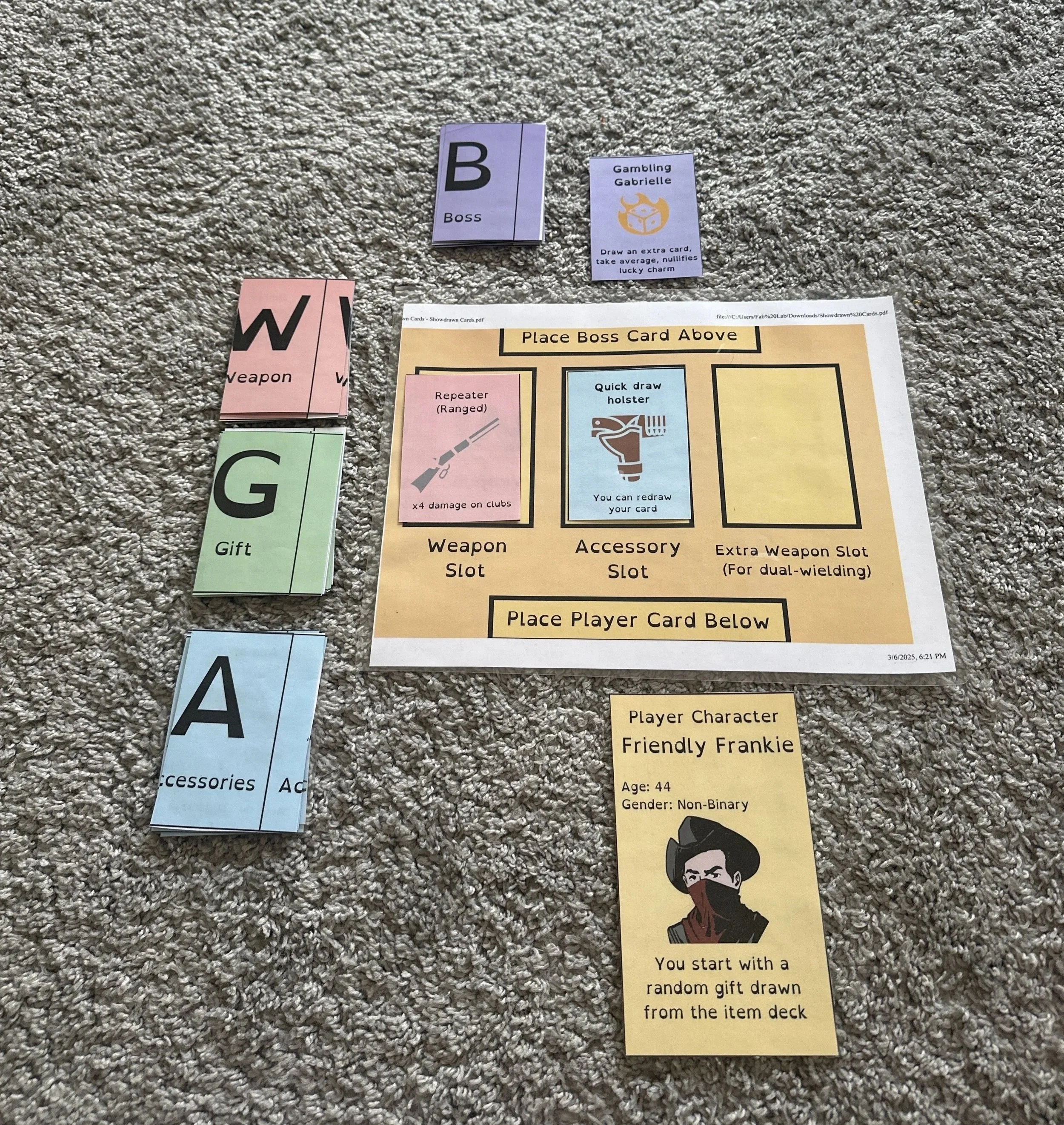 Showdrawn Card Game