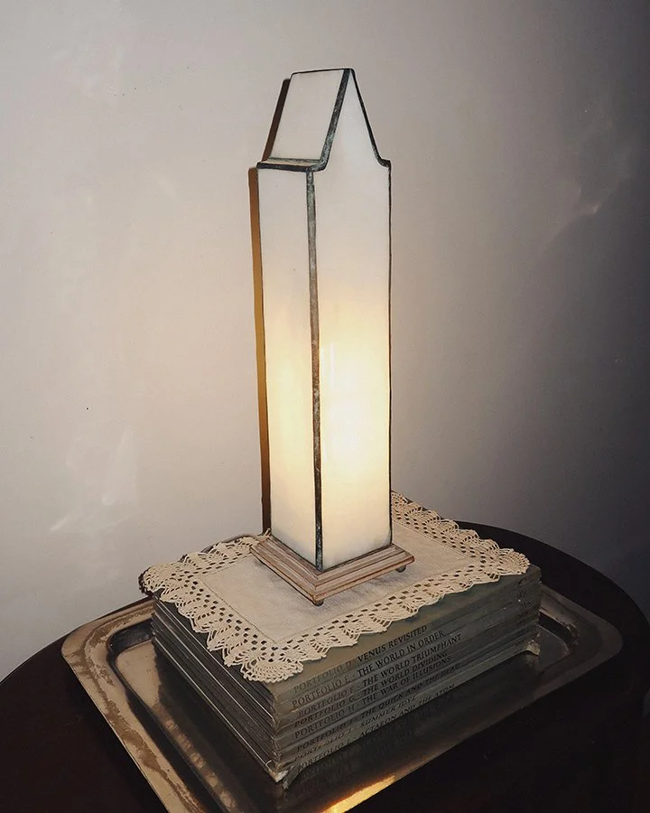 The Garage | Architectural Leaded Glass Obelisk Table Lamp 1.jpg