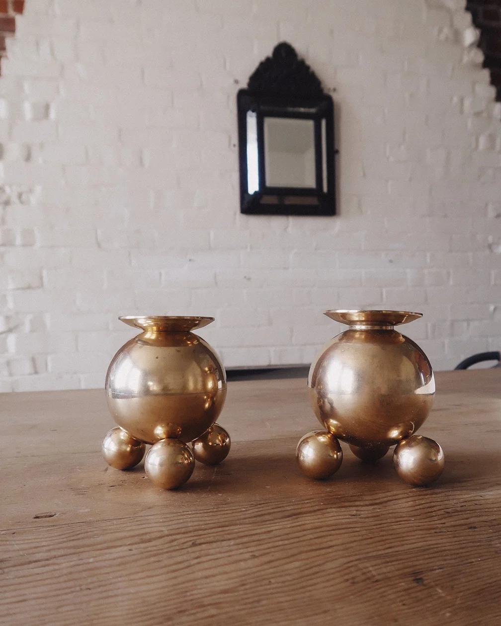 Gusums Bruk Spherical Candle Stick Holders