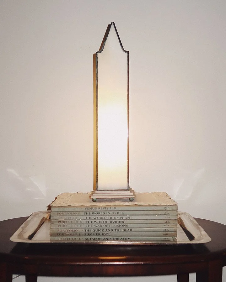 The Garage | Architectural Leaded Glass Obelisk Table Lamp 2.jpg