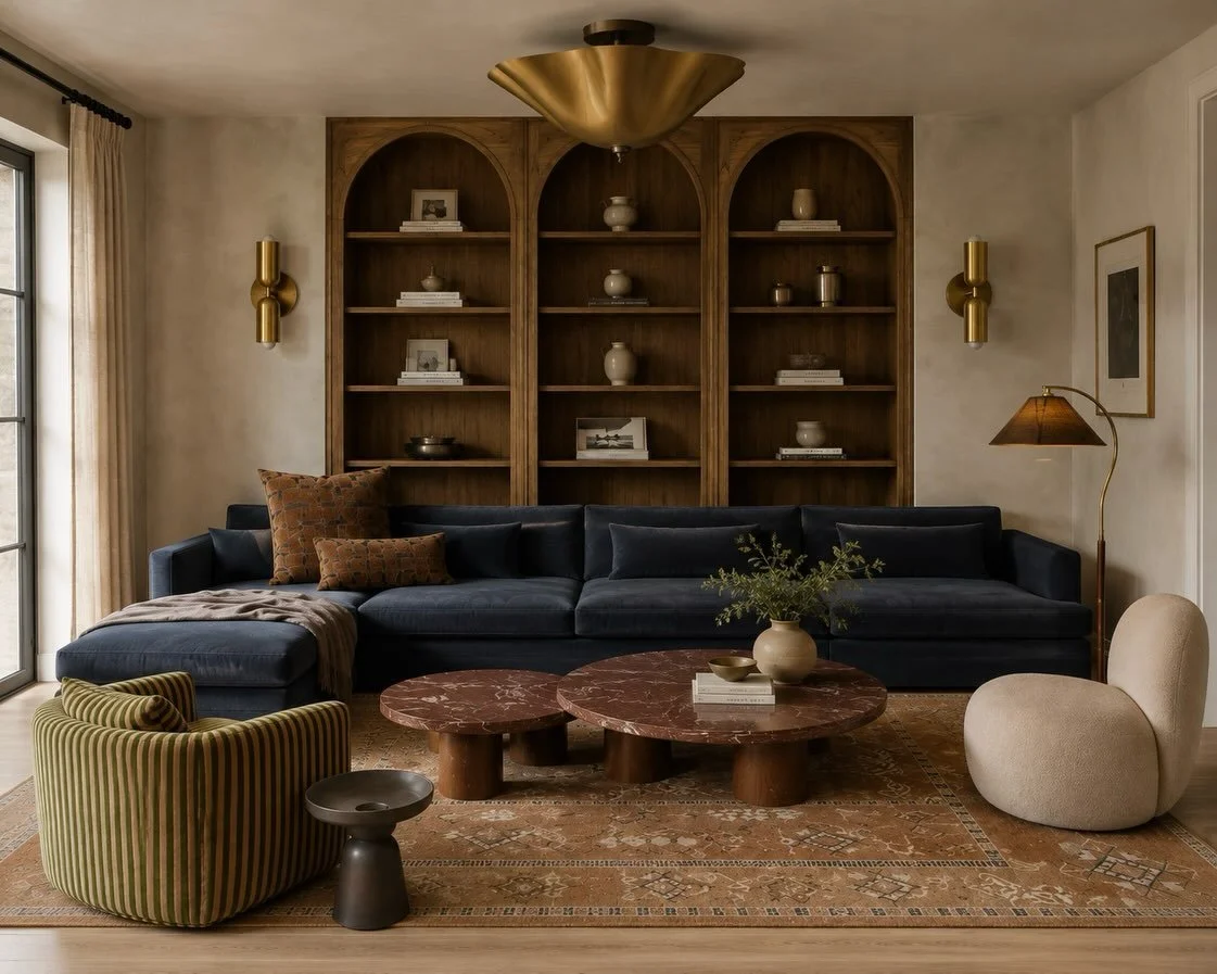 Mowrer Residence is a warm, layered residential design, where traditional architectural references meet a more relaxed contemporary sensibility.

The interior is defined by a sophisticated material palette of richly toned woods, expressive natural st