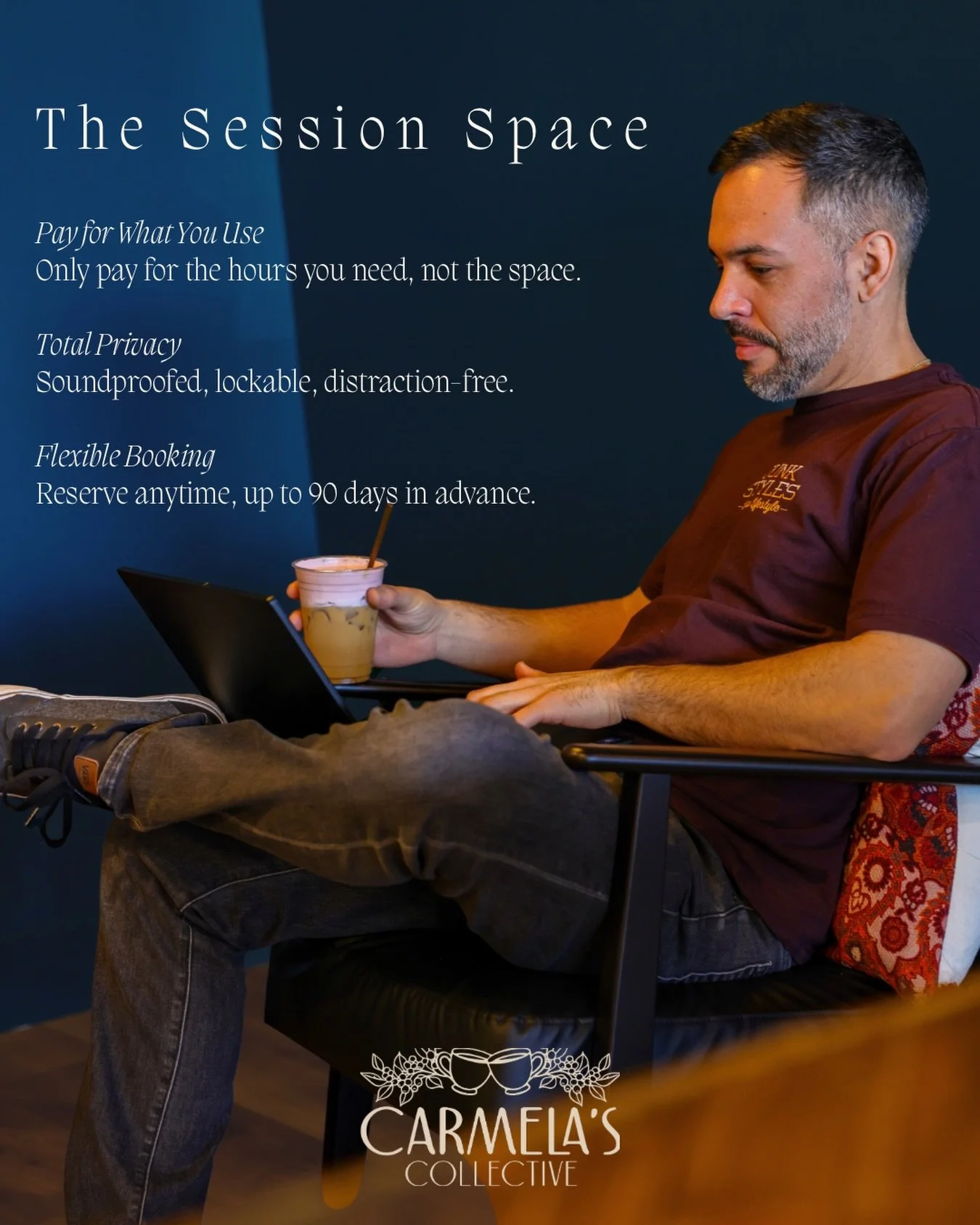 Built for the days you need more than just a coffee shop.💻🫶
The Session Space gives you privacy, focus, and a place to actually create, meet, and grow, without distractions.

Membership options are also available for those who need consistent acces