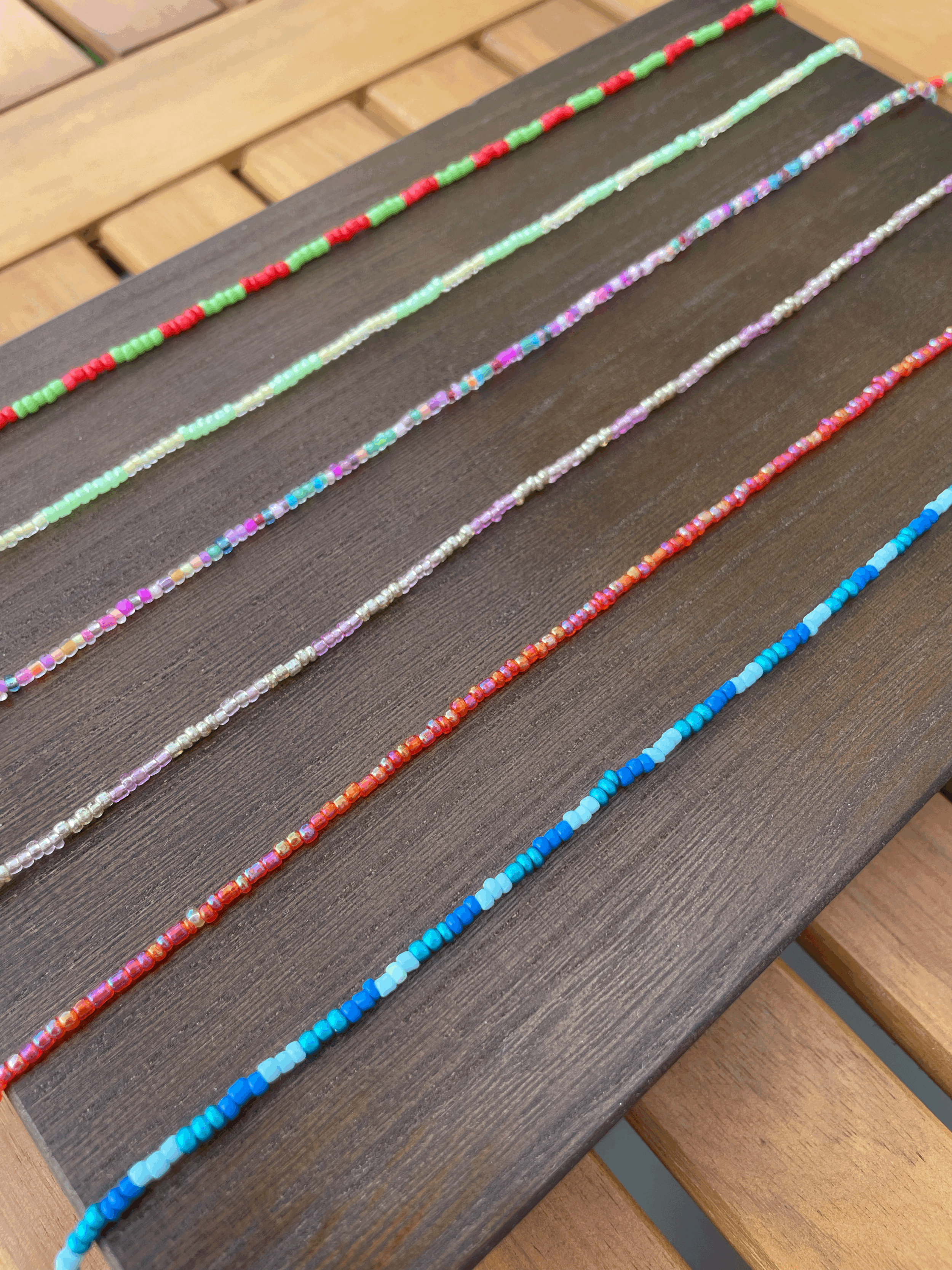 Seed Bead Gold Necklaces