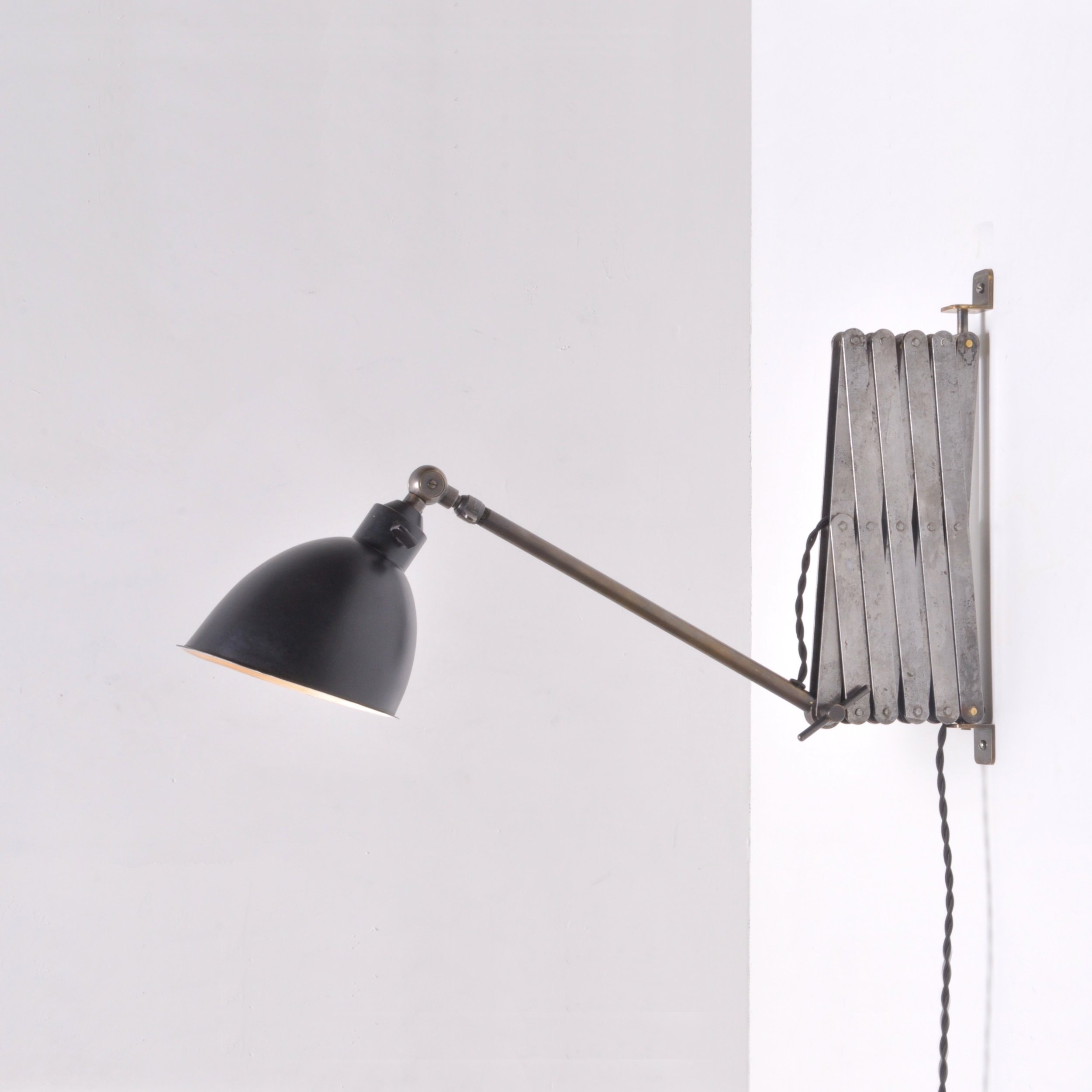 1930s Alfred Muller Accordion Wall Lamp, Switzerland